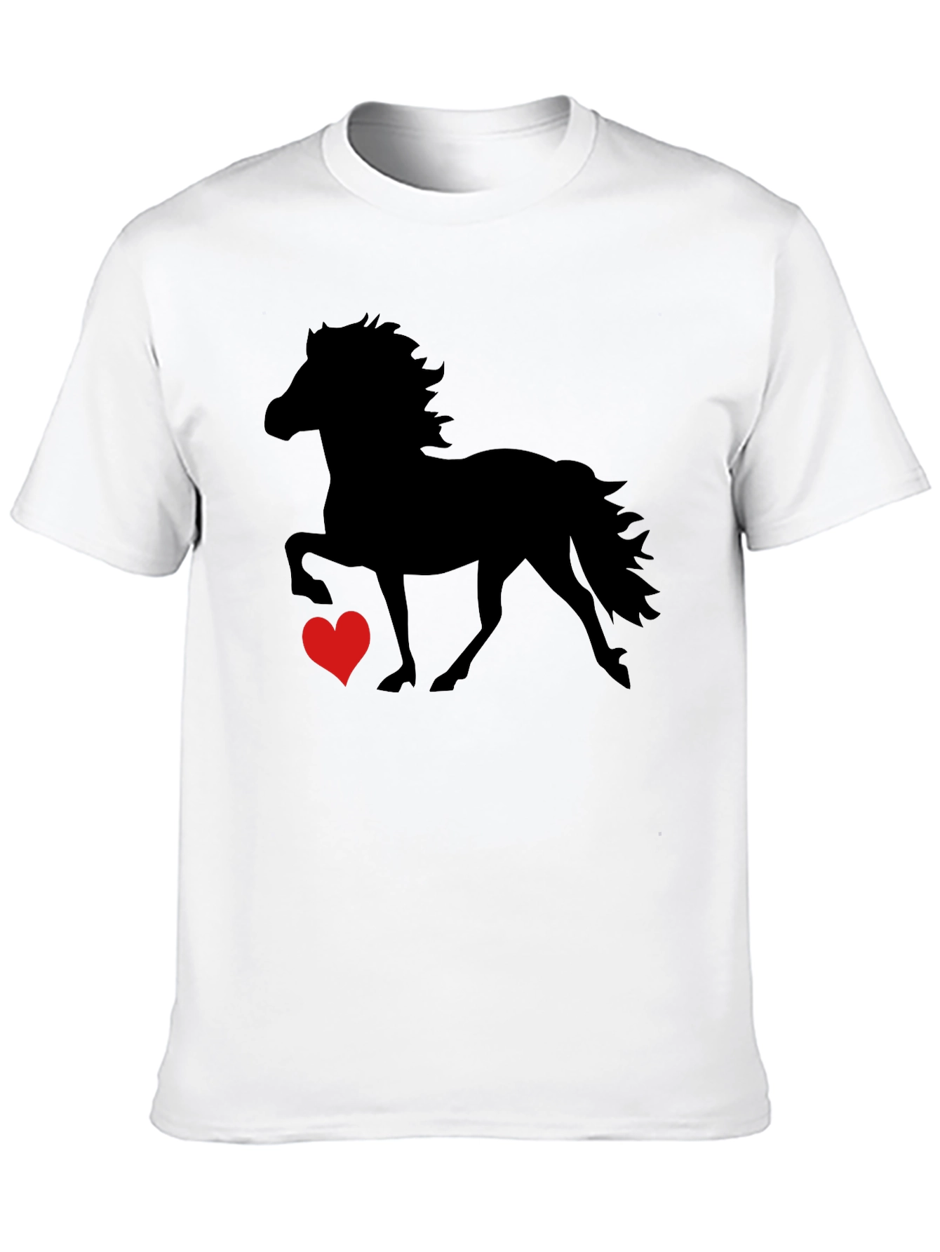 Horse & Heart Graphic Tee - Black