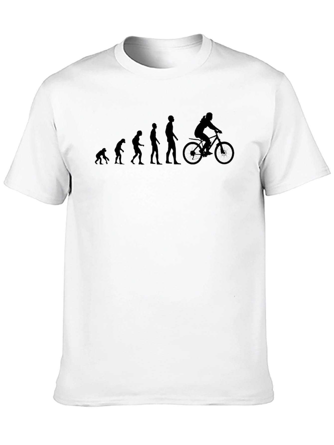 Evolution of Biking Black T-Shirt