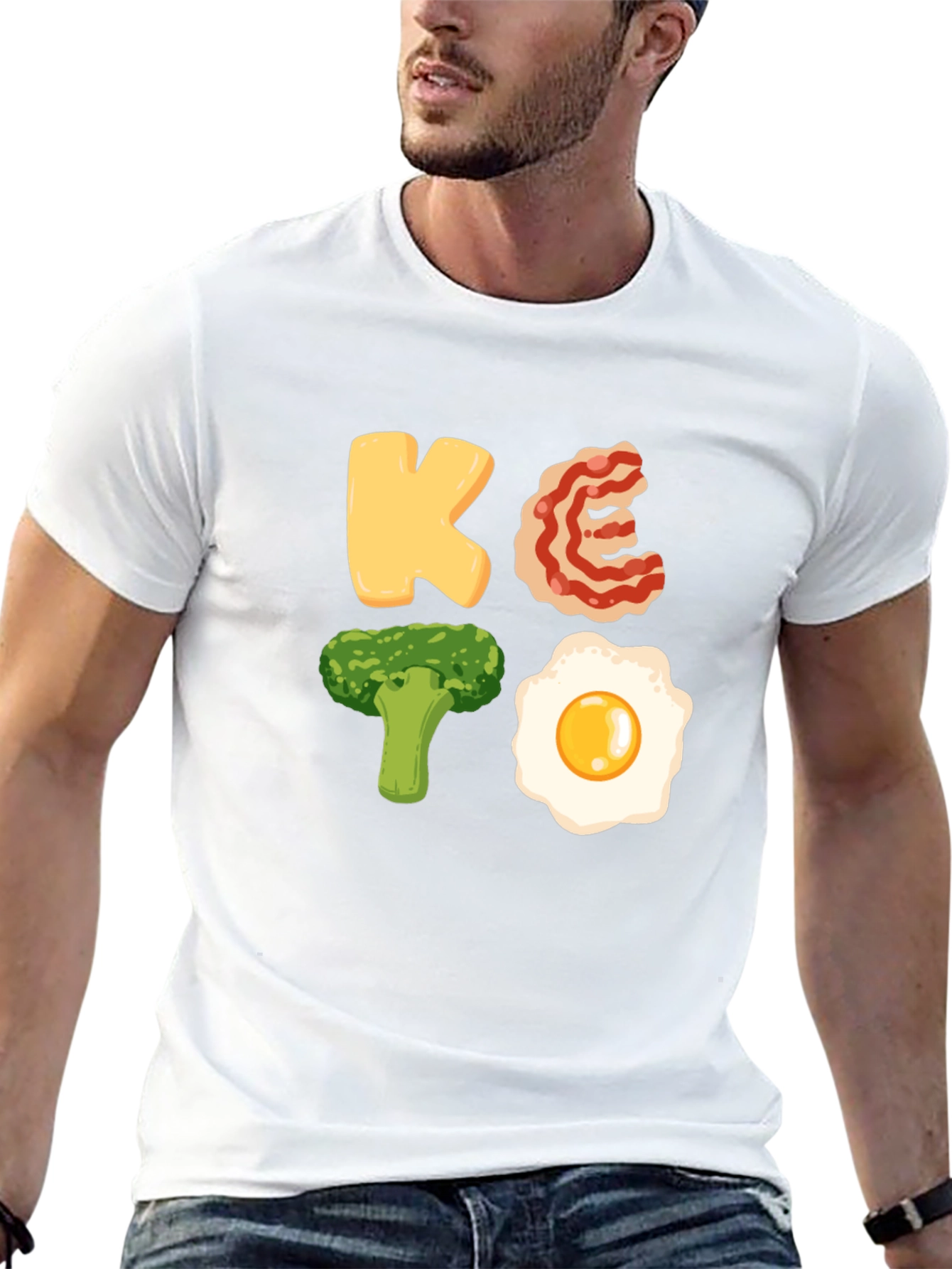 Keto Diet Graphic Tee - Black Cotton T-Shirt