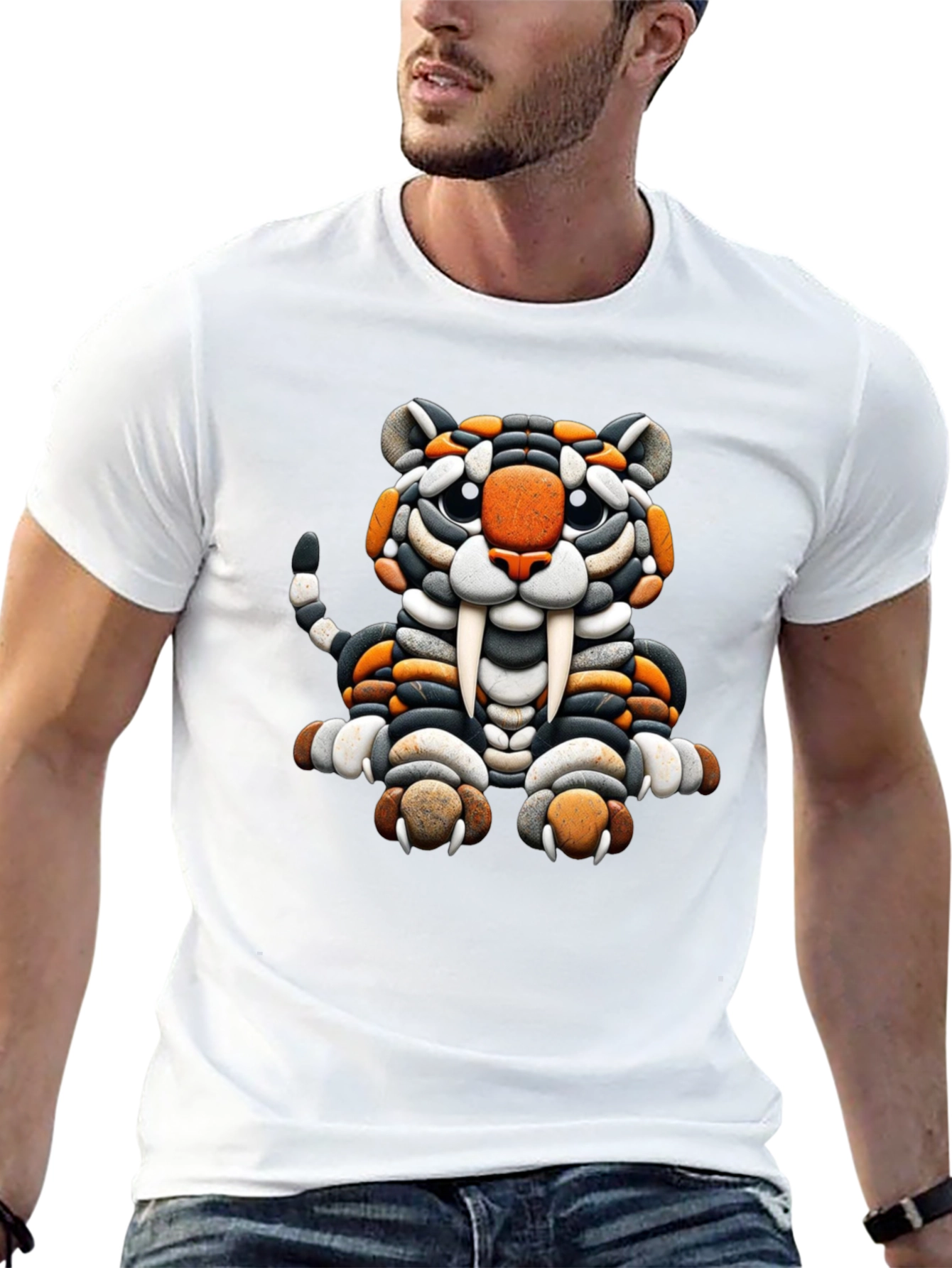 Stone Tiger Graphic Tee - Cool Unique Design