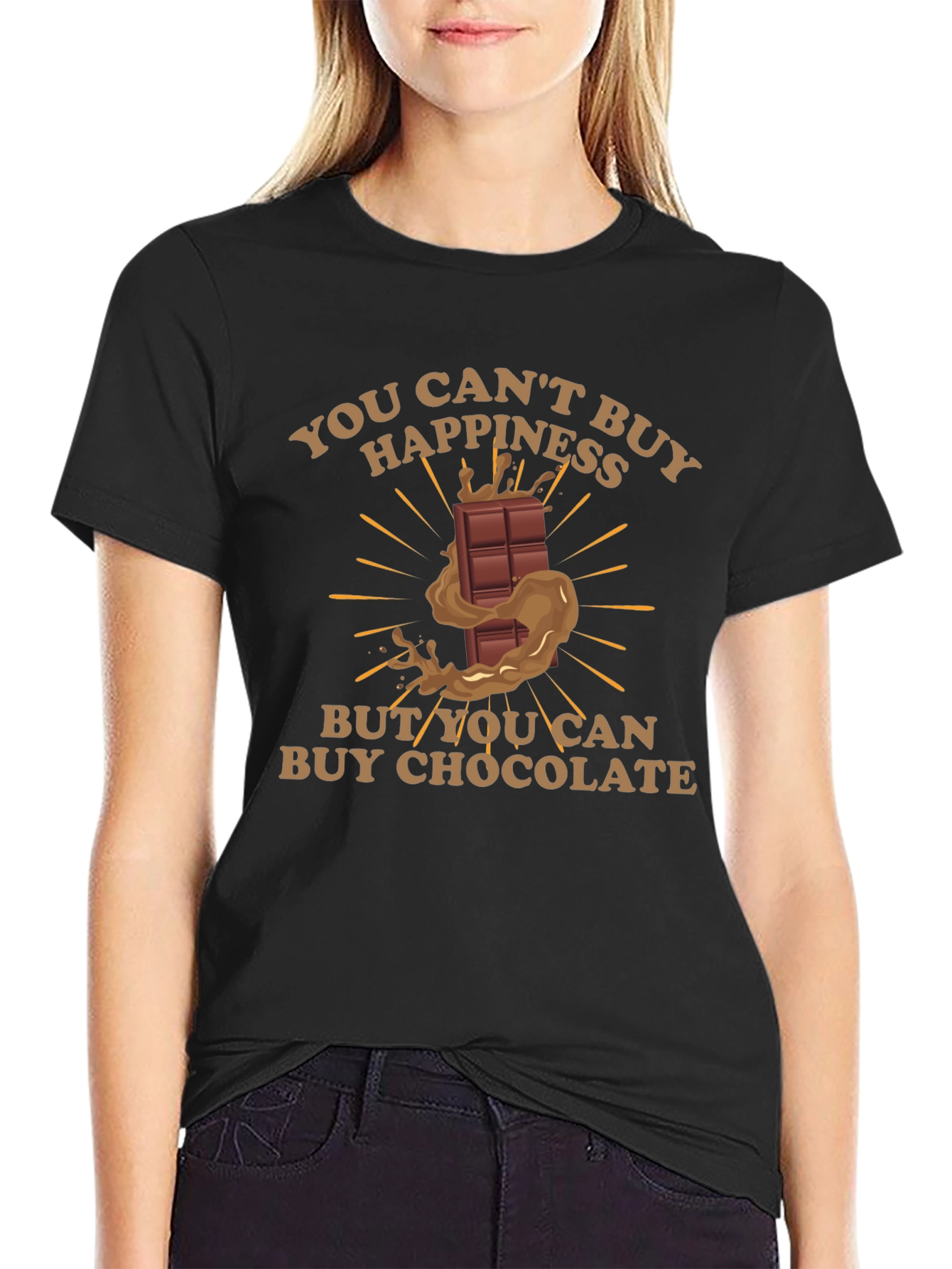 Chocolate Happiness T-Shirt - Funny Graphic Tee
