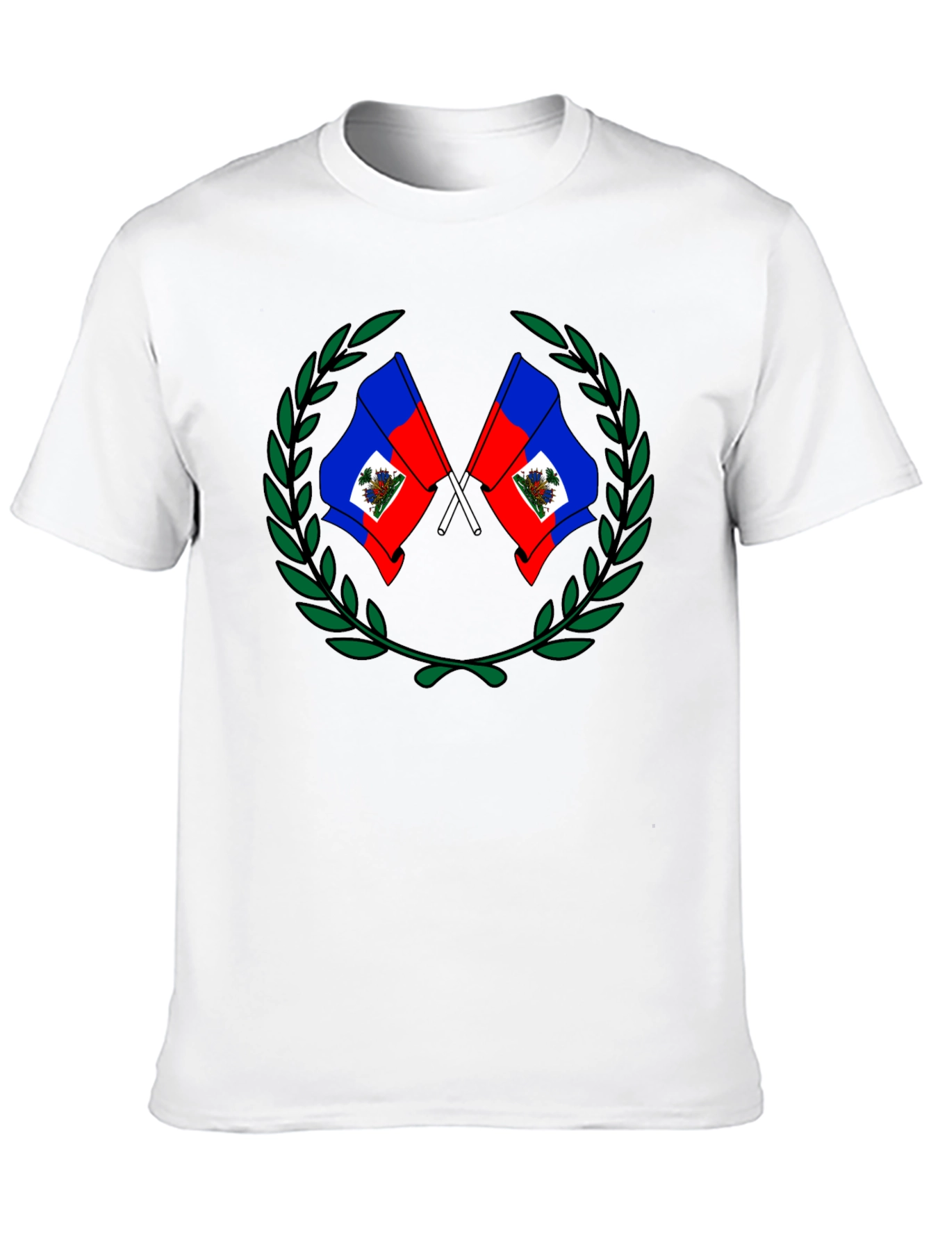Haiti Flag Crest Graphic T-Shirt