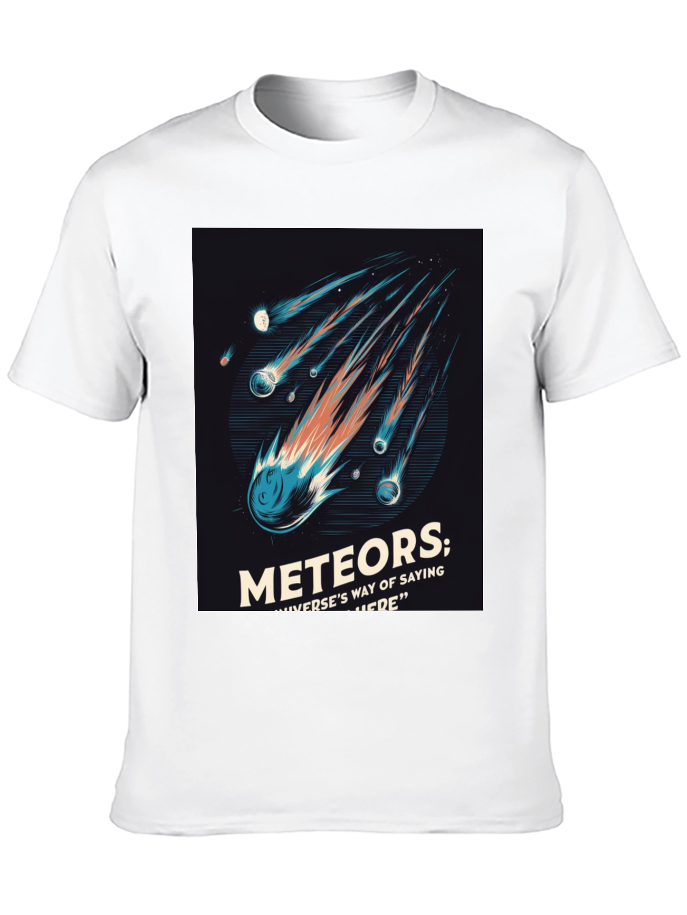 Meteor Shower Graphic Tee - Space Lover T-Shirt