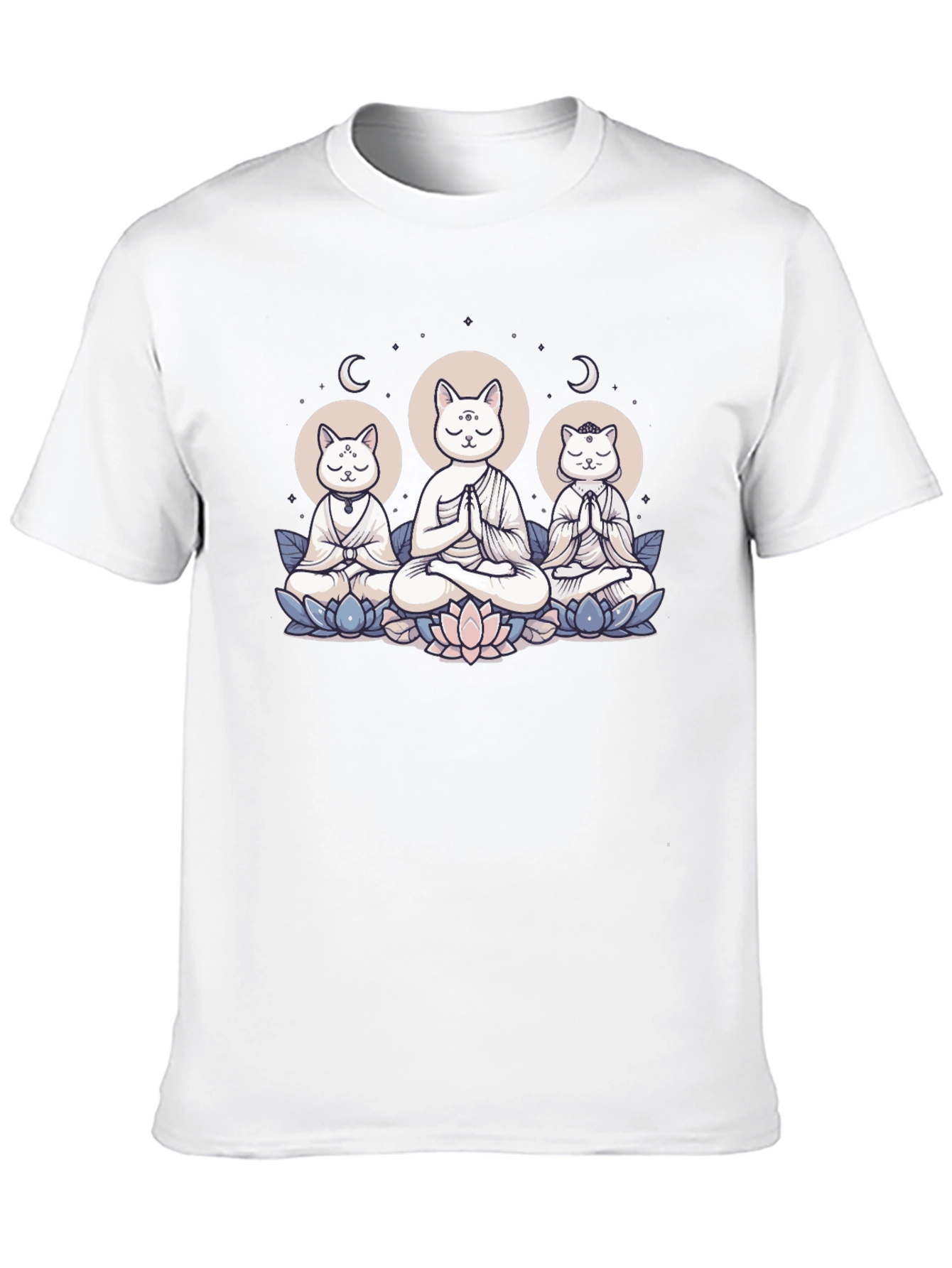 Meditating Cats T-Shirt - Zen Vibes