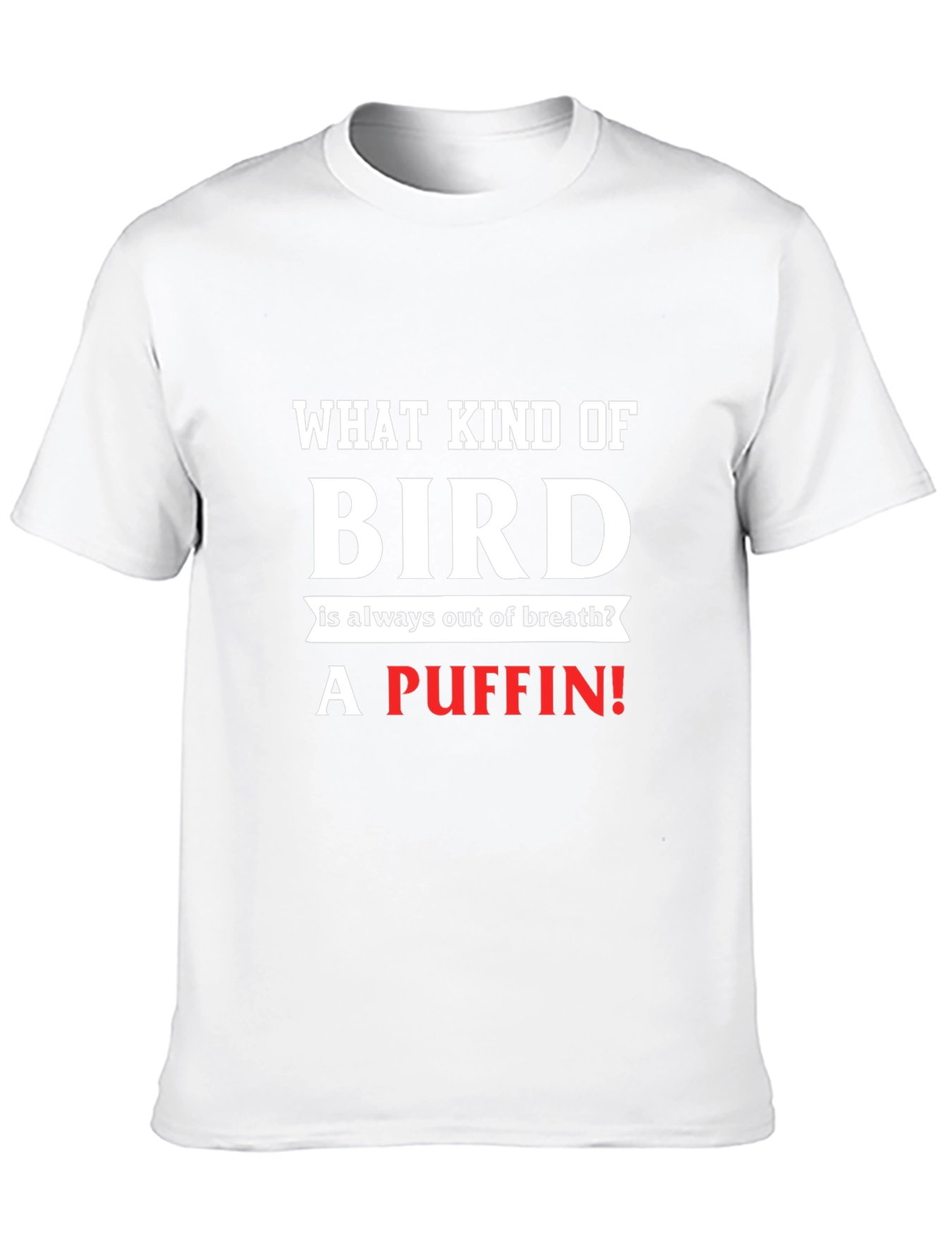 Funny Puffin Joke Black T-Shirt