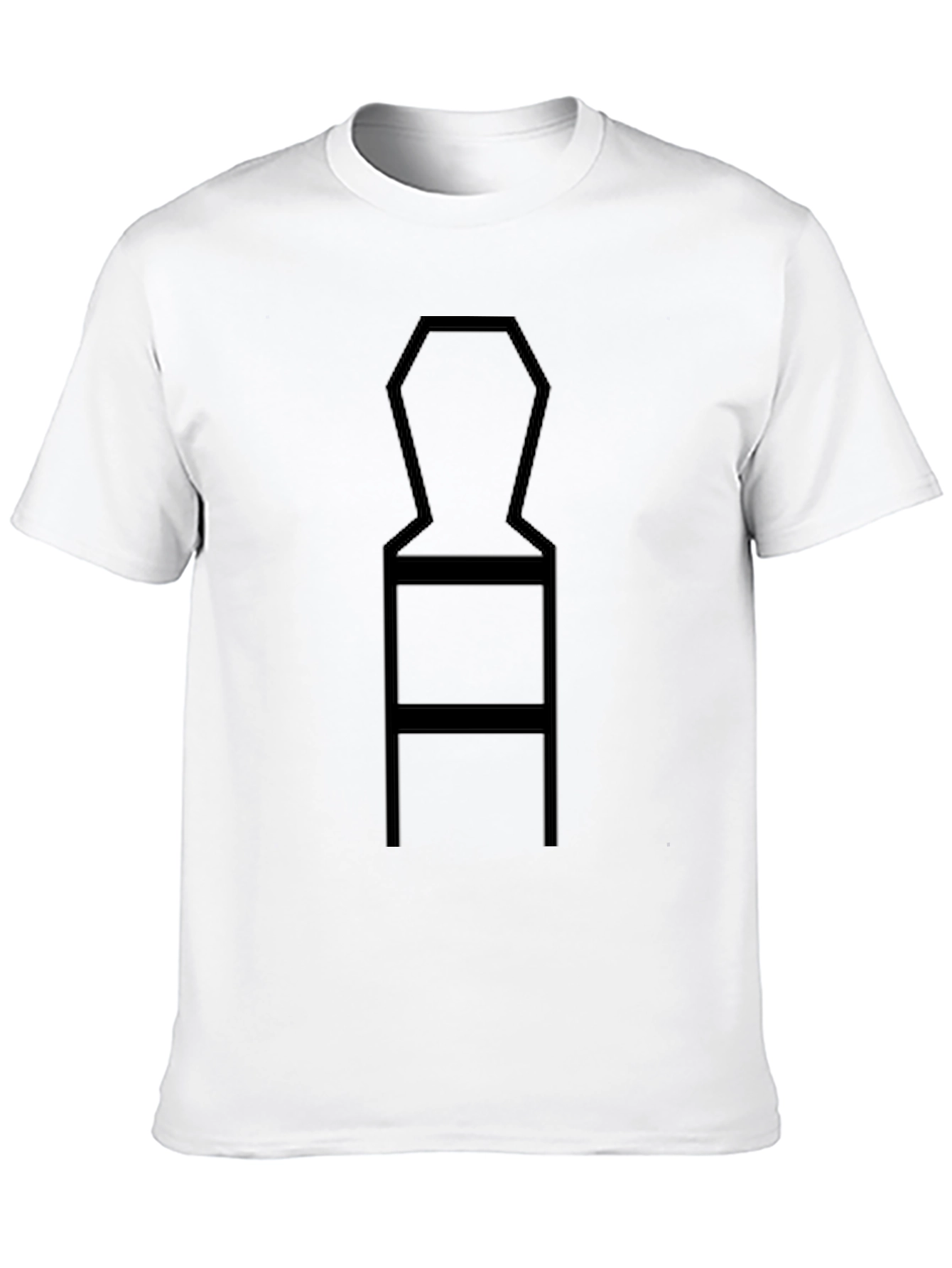 Geometric Chair Graphic Tee - Minimalist Style
