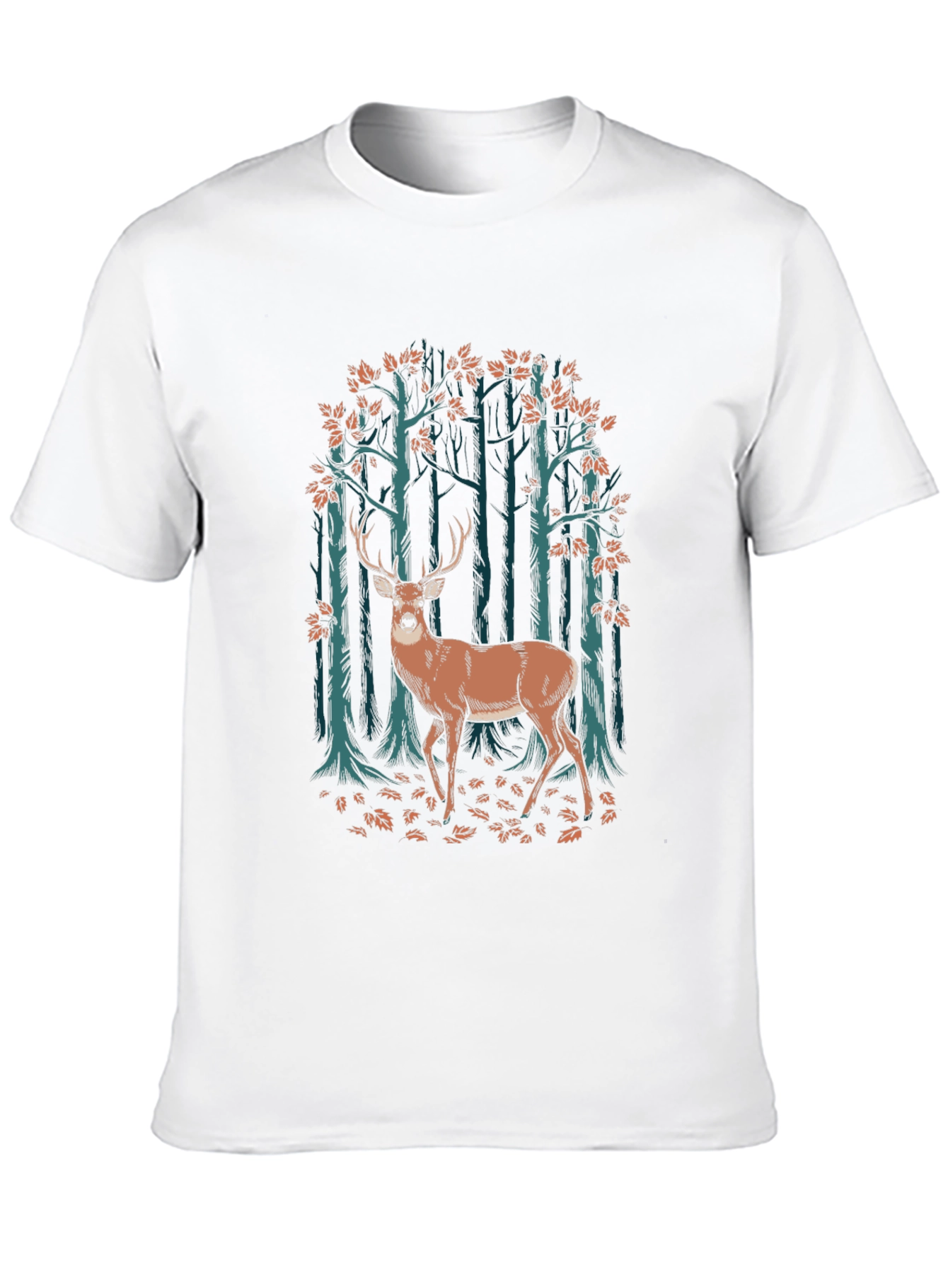 Deer in Forest Graphic T-Shirt