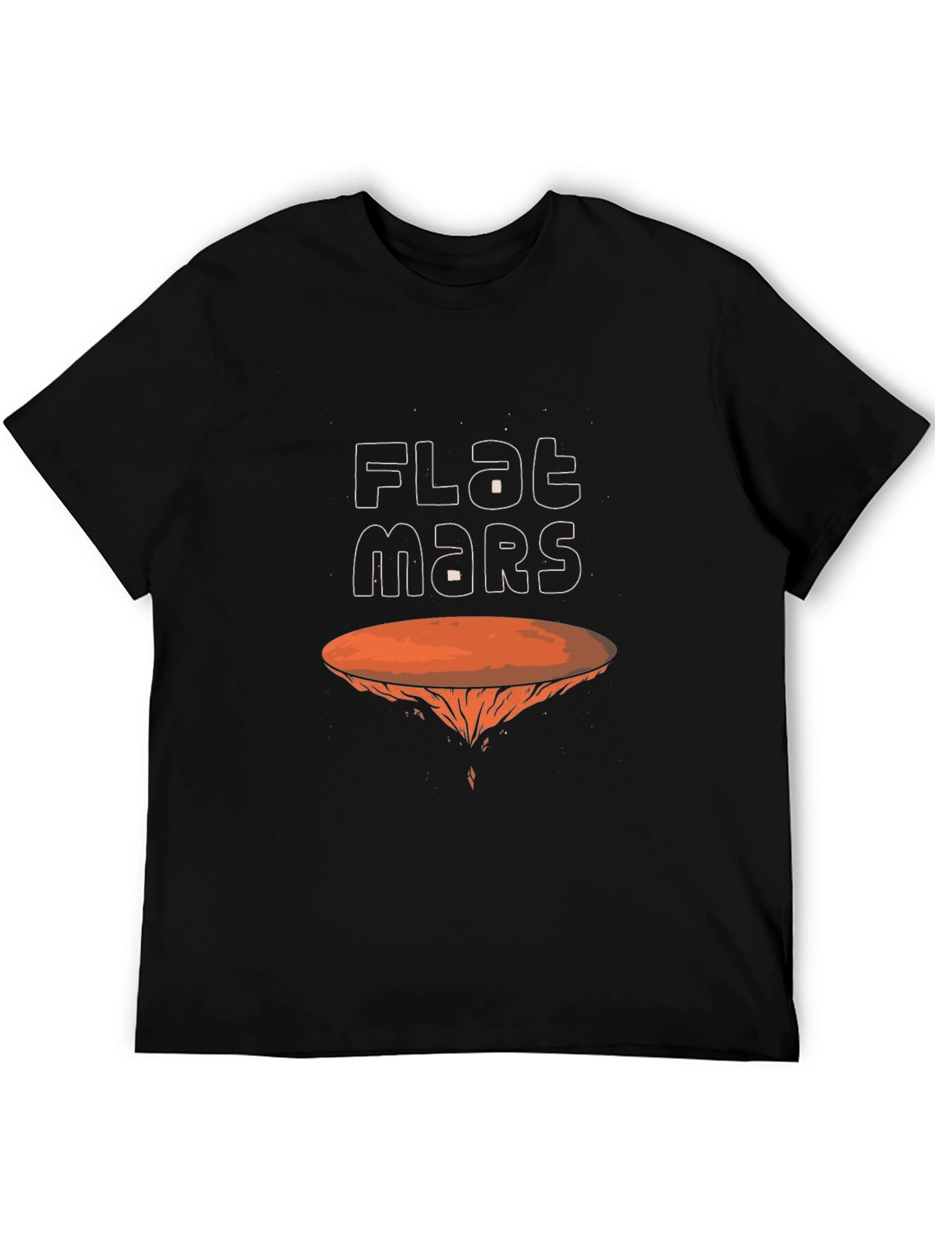 Flat Mars Graphic Tee - Novelty Mens T-Shirt