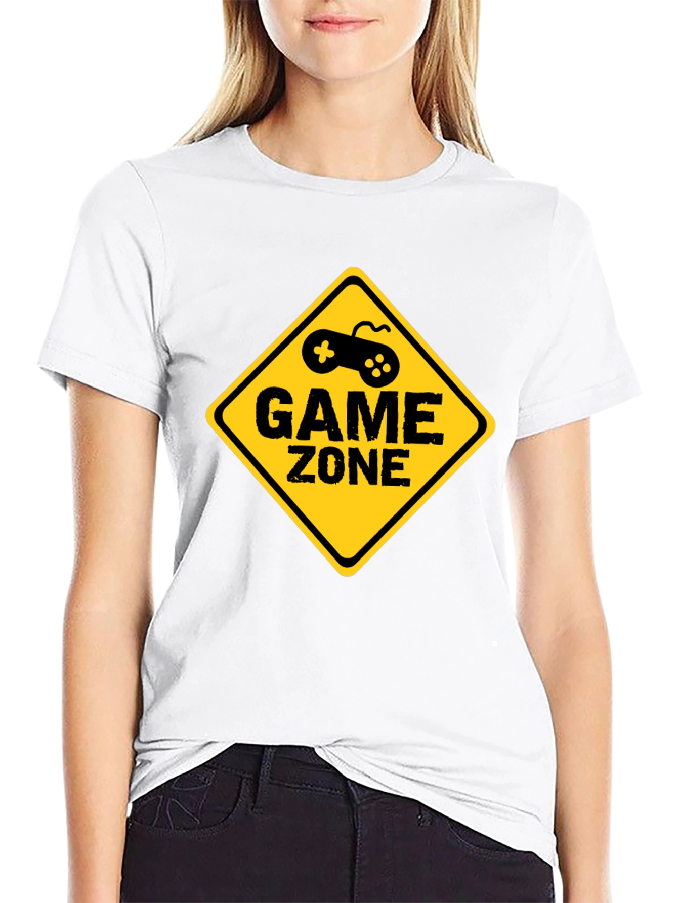 Game Zone Graphic Tee - Black Cotton T-Shirt