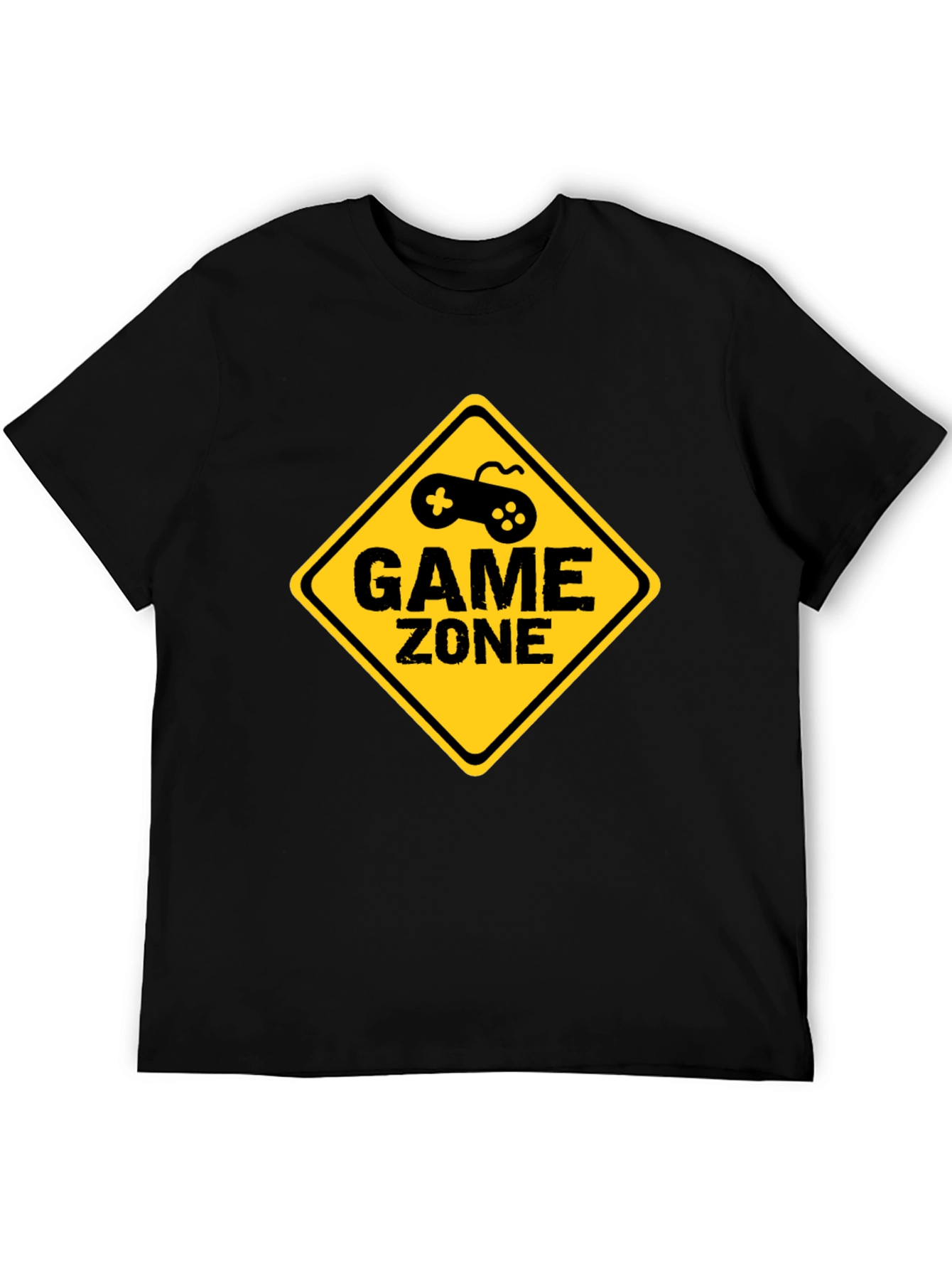Game Zone Graphic Tee - Black Cotton T-Shirt