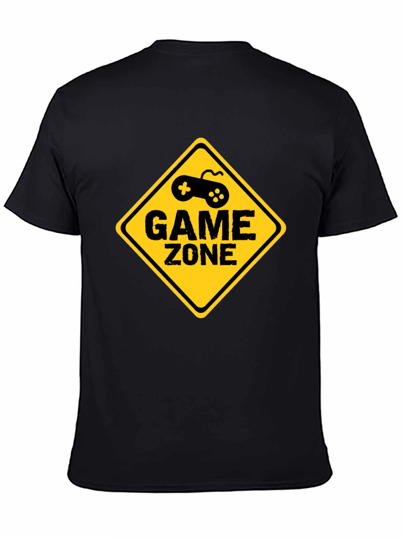 Game Zone Graphic Tee - Black Cotton T-Shirt
