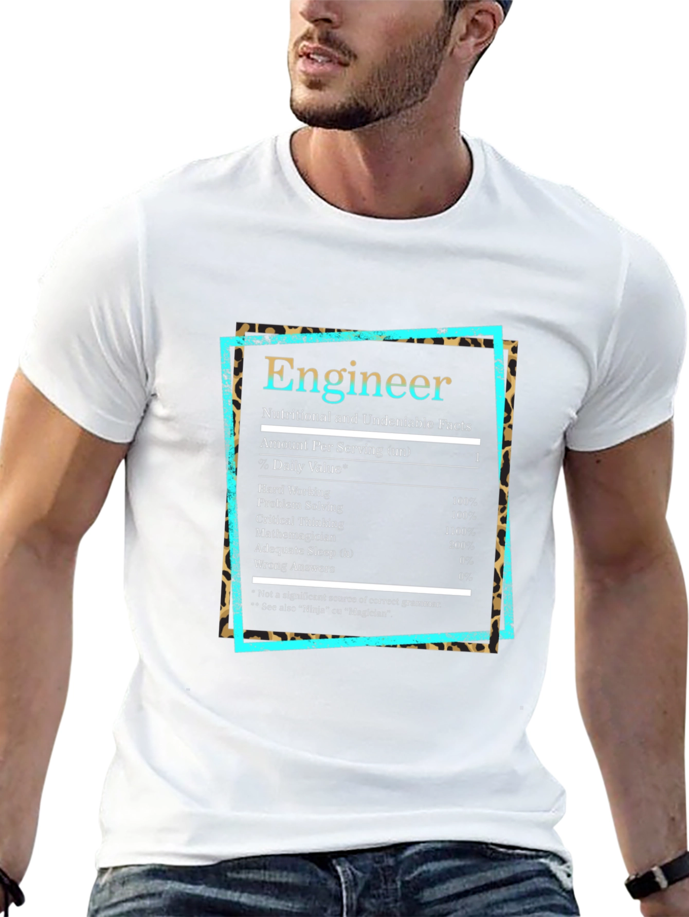 Engineer Nutritional Facts Black T-Shirt