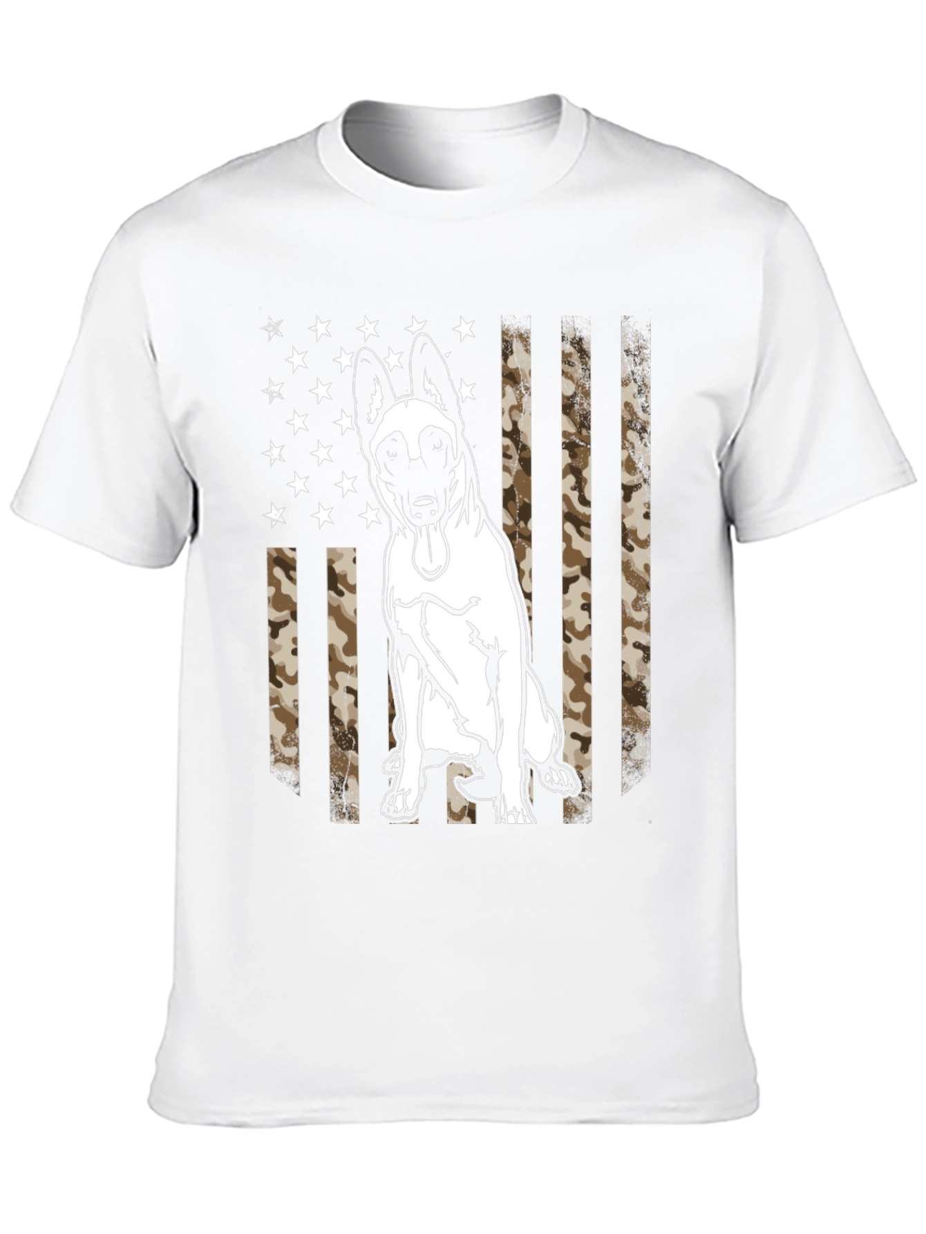Belgian Malinois Camo Flag T-Shirt