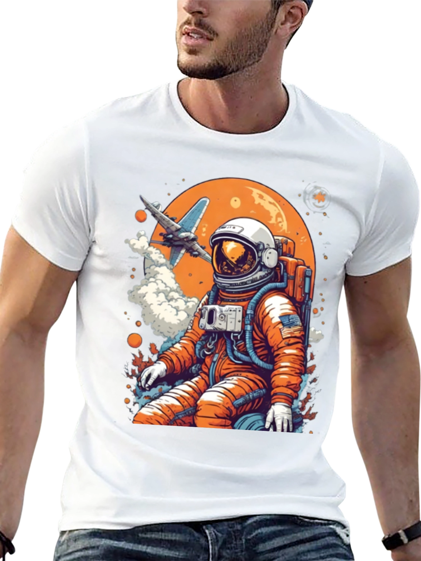 Astronaut in Space Graphic Tee - Black