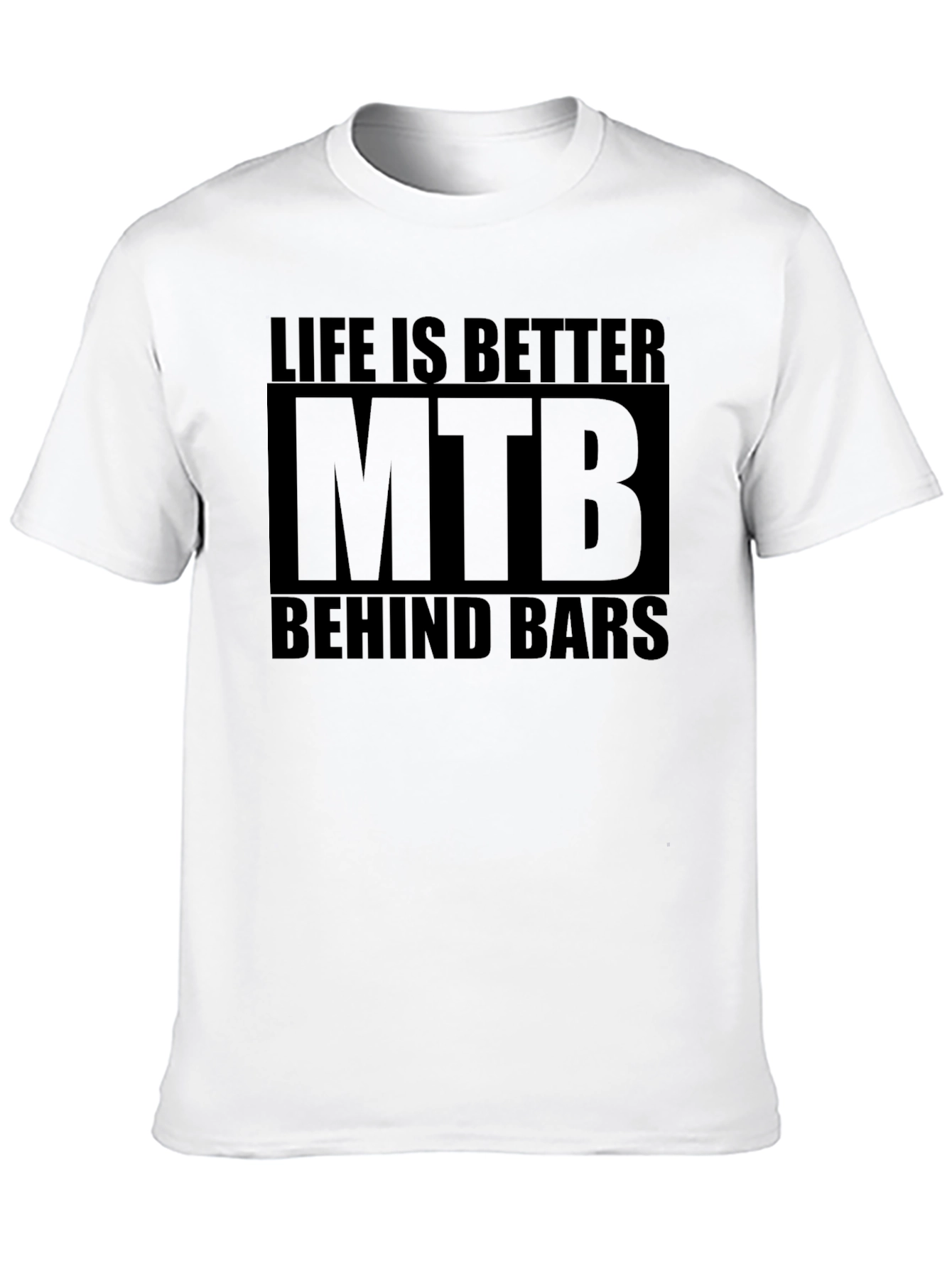 Life is Better MTB Behind Bars Black T-Shirt