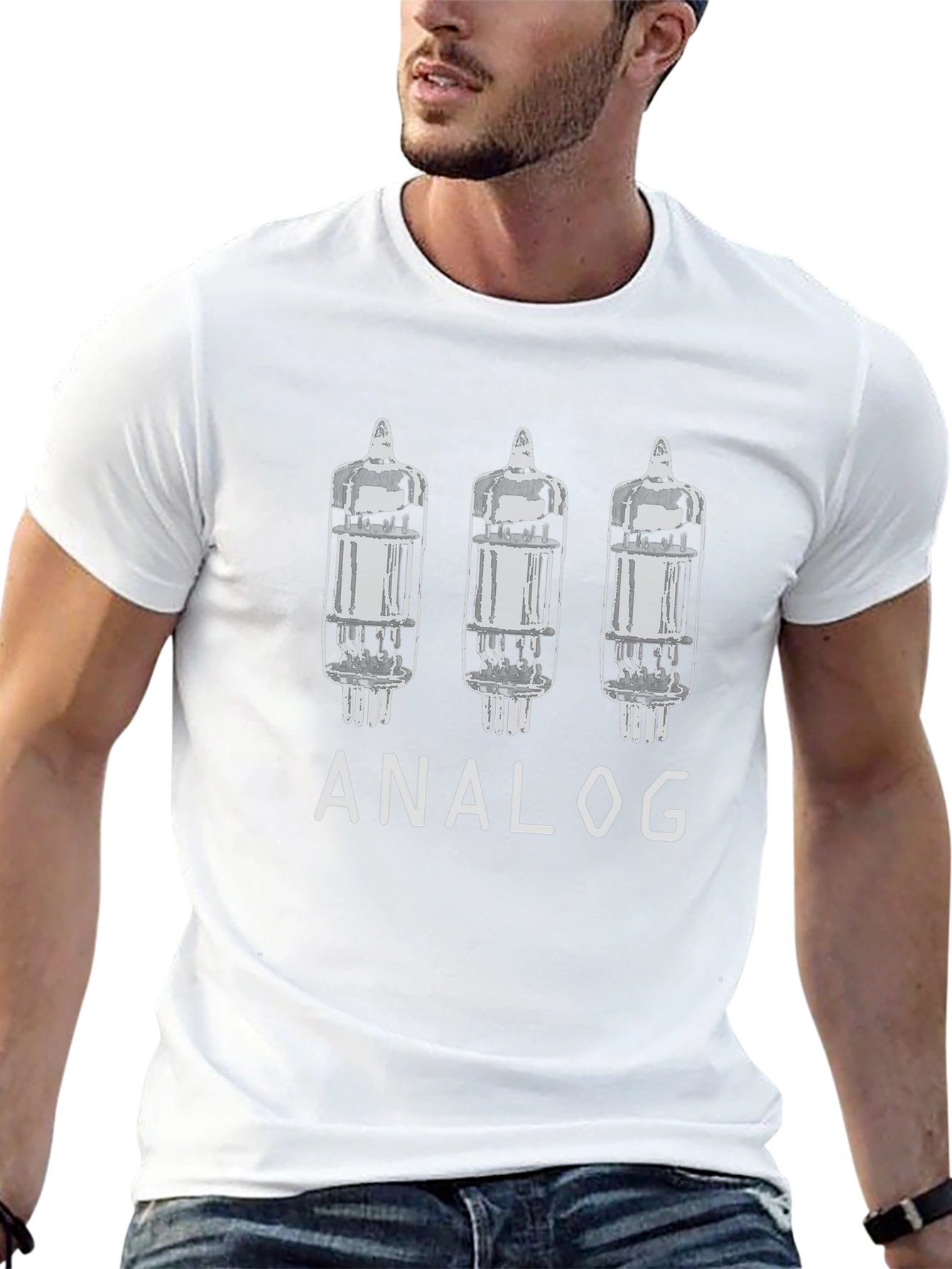 Analog Tube Amplifier T-Shirt - Retro Electronic Design