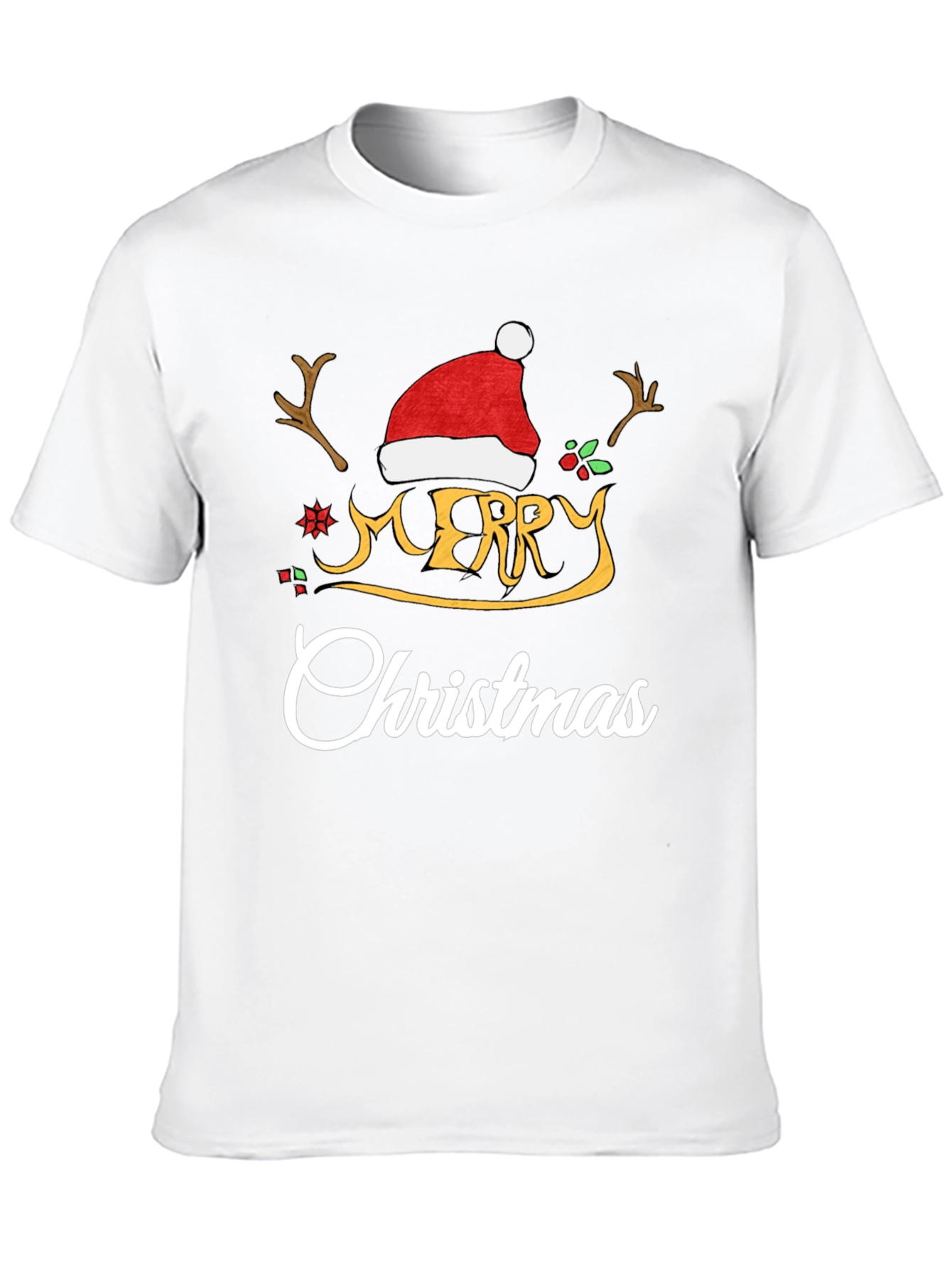 Merry Christmas Graphic Tee Holiday Cheer Shirt