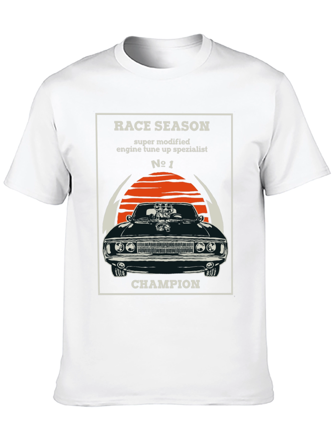 Race Season Champion Car Graphic T-Shirt