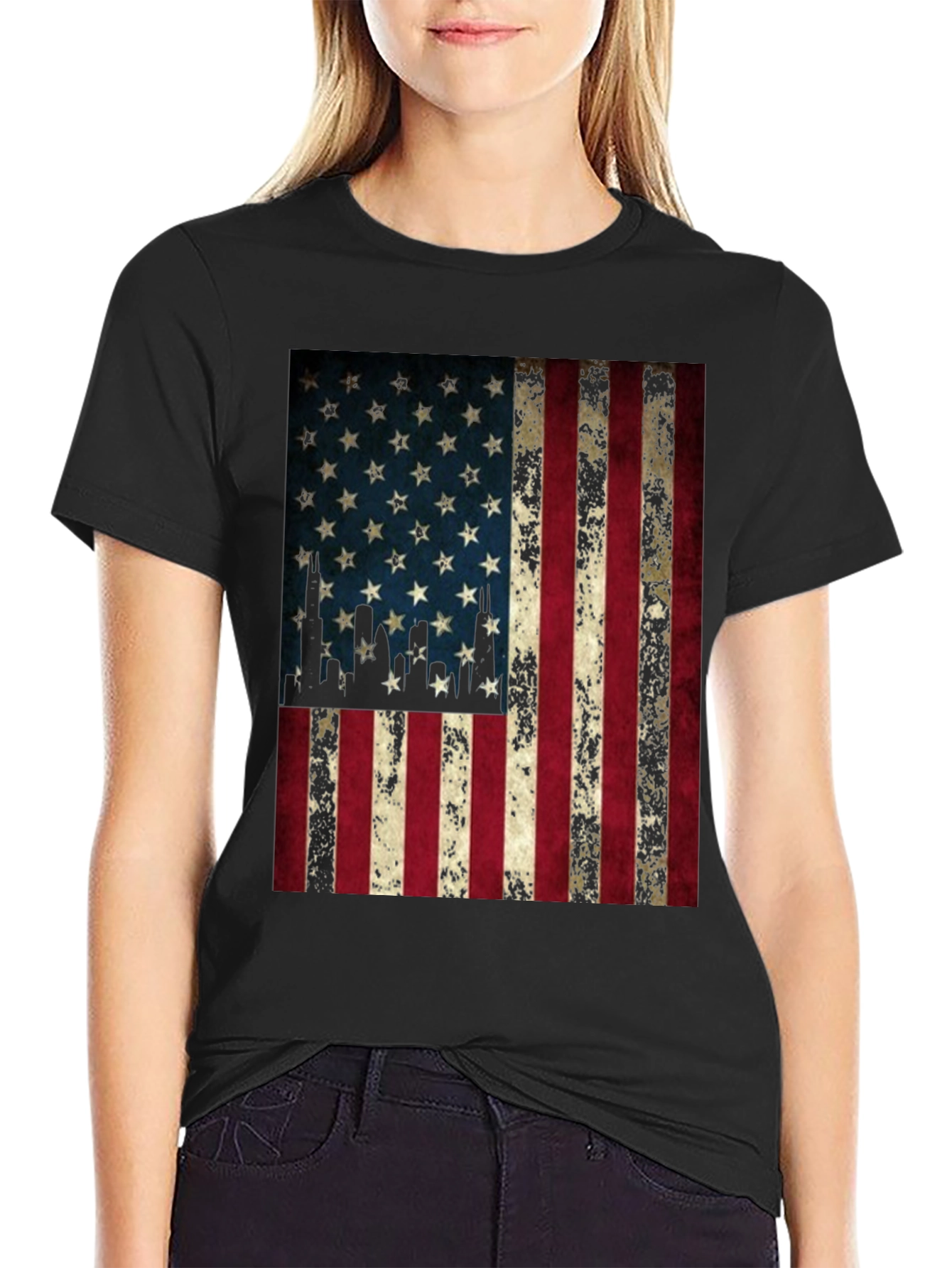 American Flag Graphic Tee - Patriotic Design