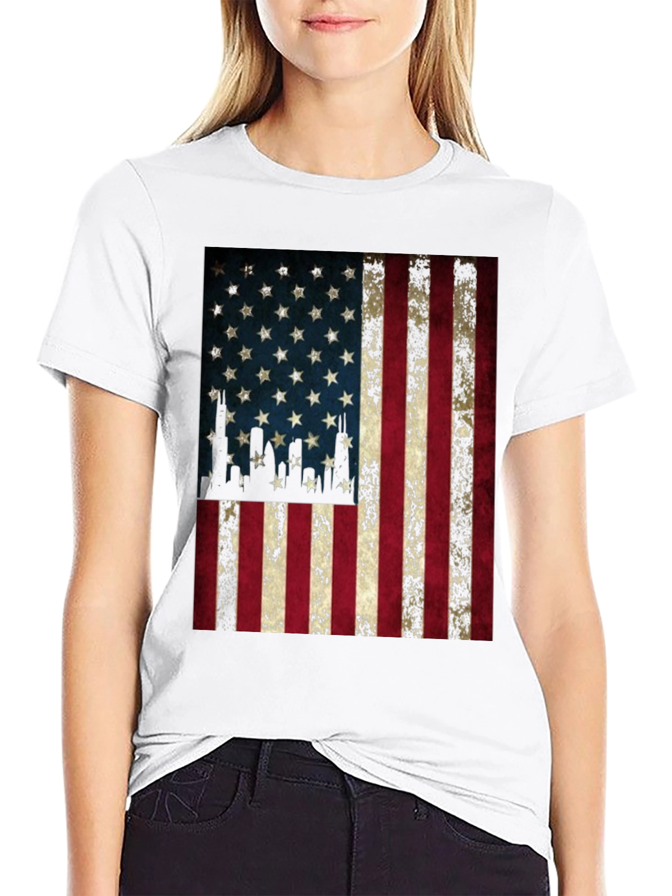 American Flag Graphic Tee - Patriotic Design