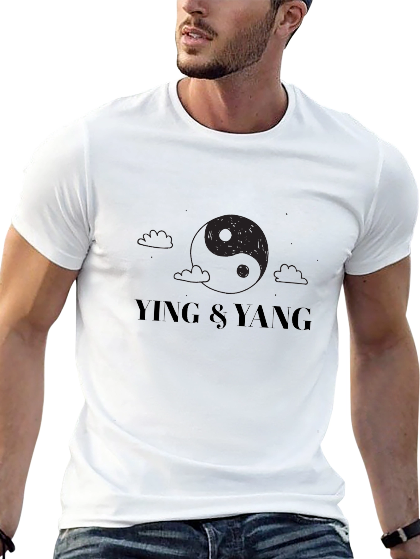 Ying & Yang Graphic Tee - Unisex Black T-Shirt