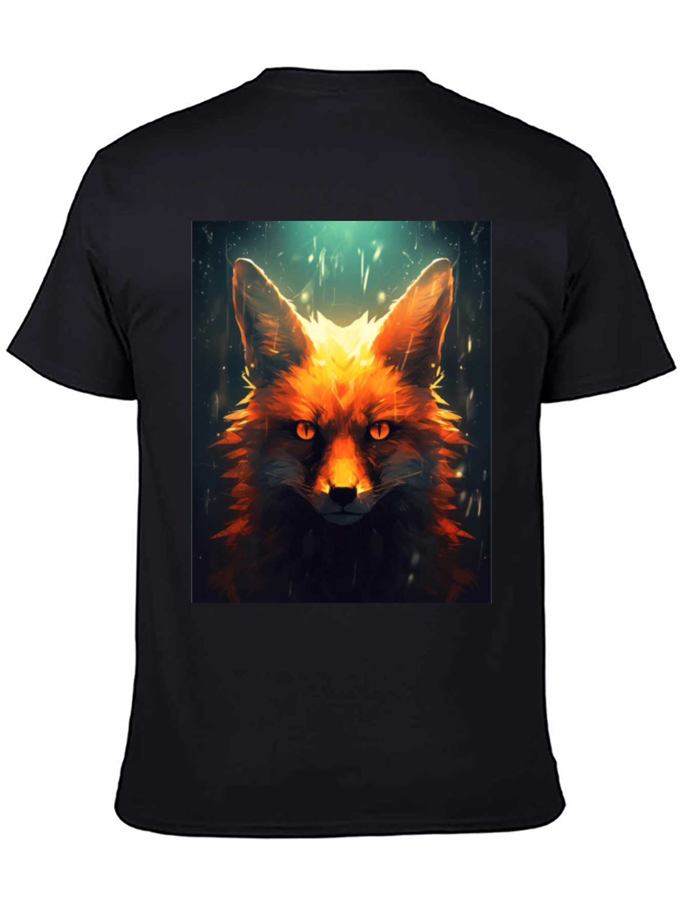 Fiery Fox Graphic Tee - Mens Black T-Shirt