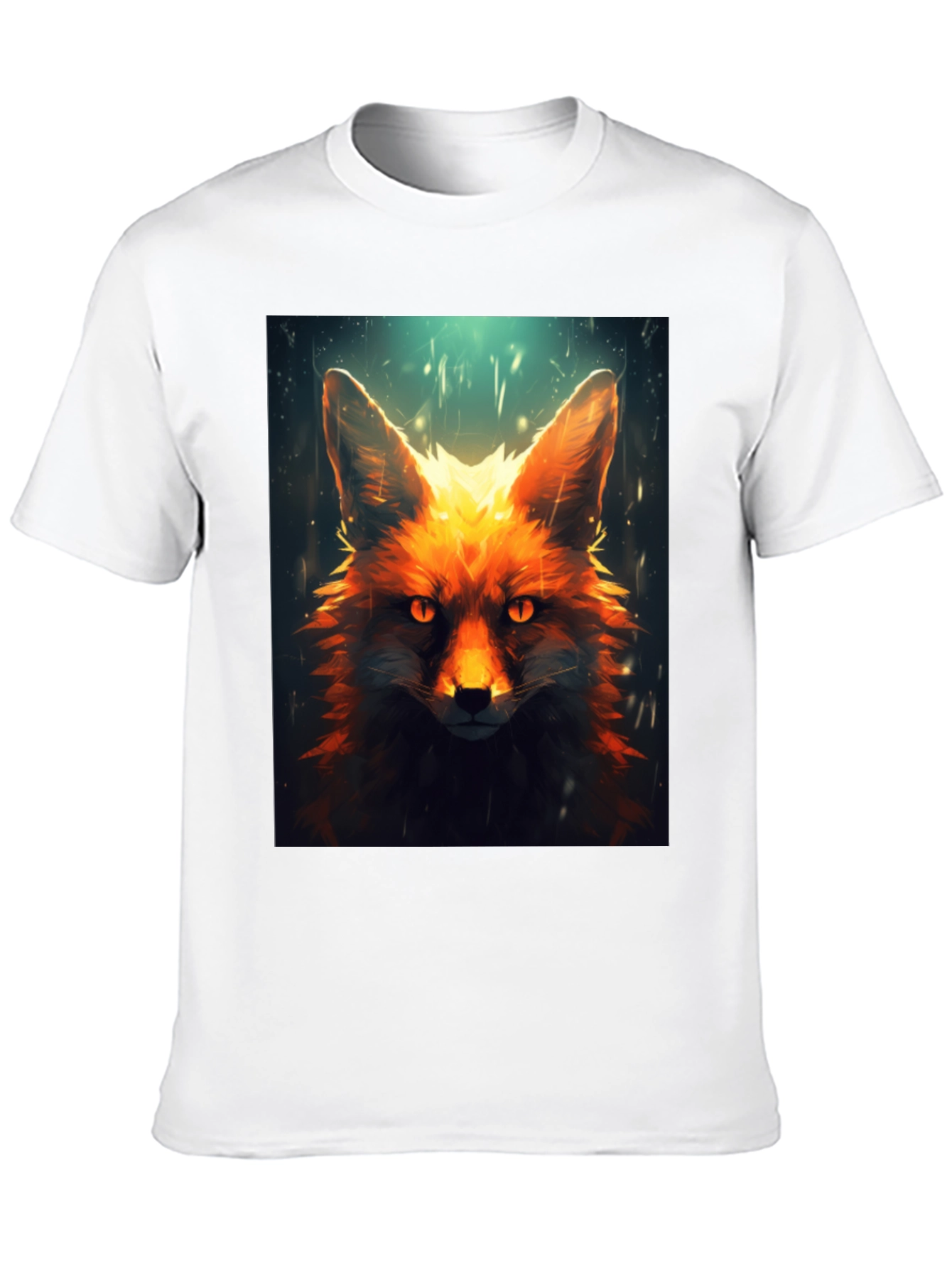 Fiery Fox Graphic Tee - Mens Black T-Shirt