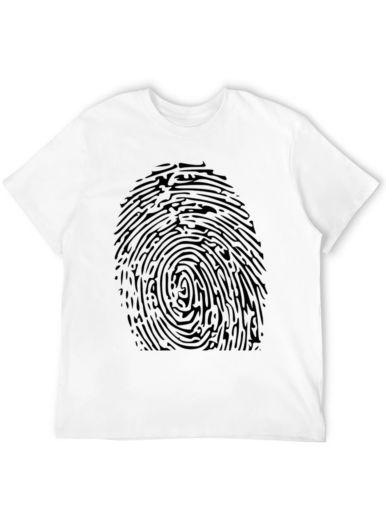 Fingerprint Graphic Black T-Shirt