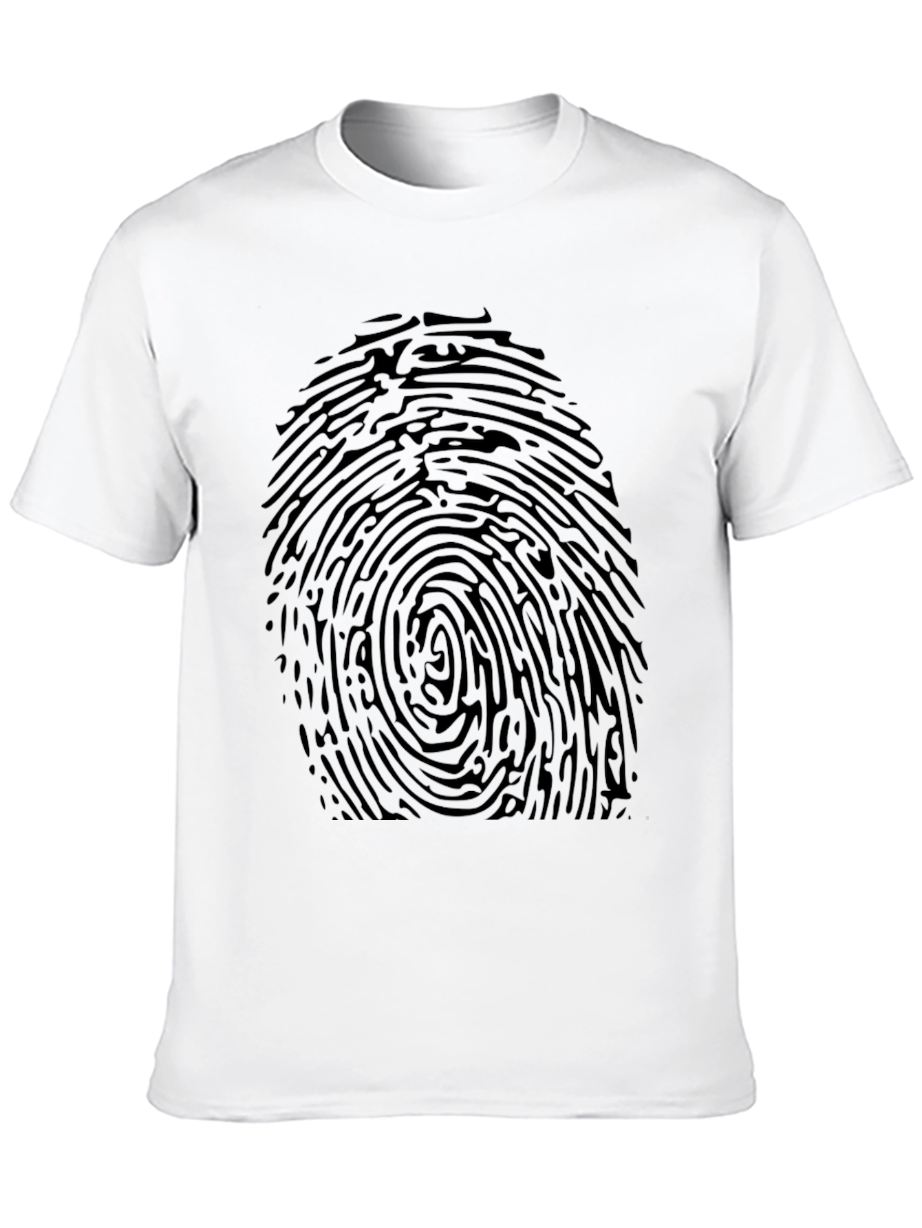 Fingerprint Graphic Black T-Shirt