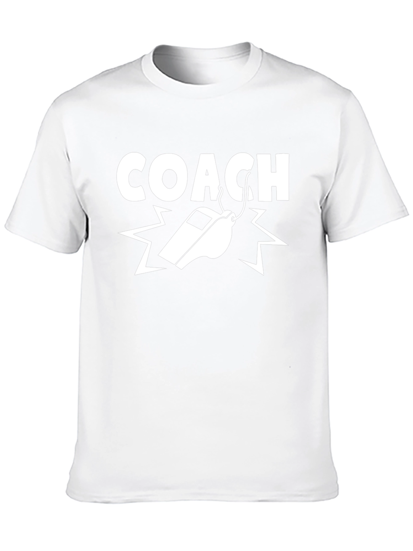 Coach Whistle Graphic Black T-Shirt