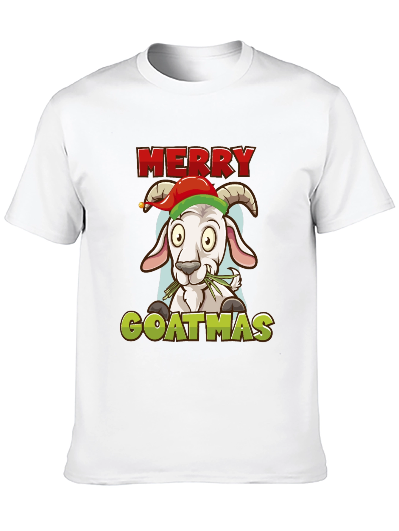 Merry Goatmas T-Shirt - Holiday Goat Tee