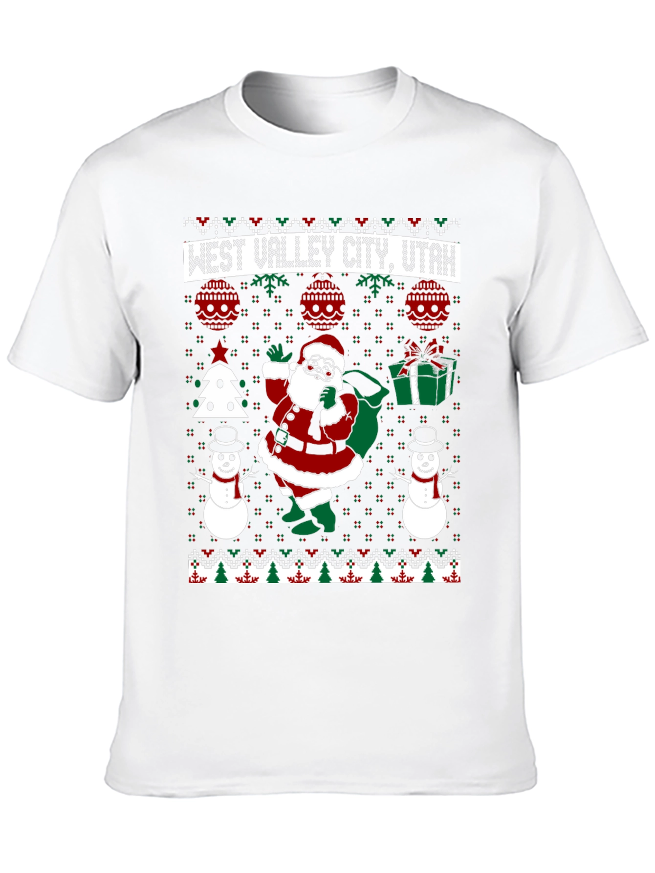 West Valley City Utah Ugly Christmas Sweater T-Shirt
