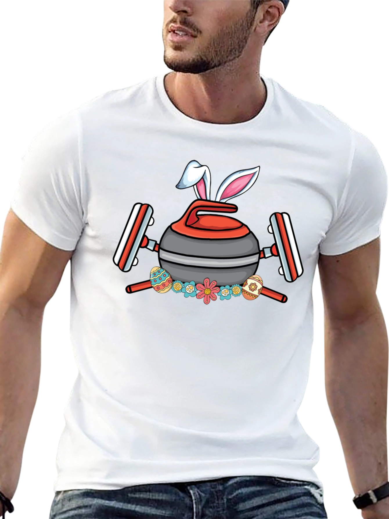 Easter Curling Bunny T-Shirt