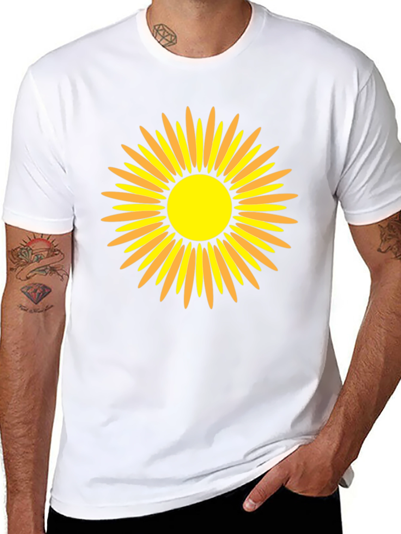 Sunflower Graphic Black T-Shirt - Mens