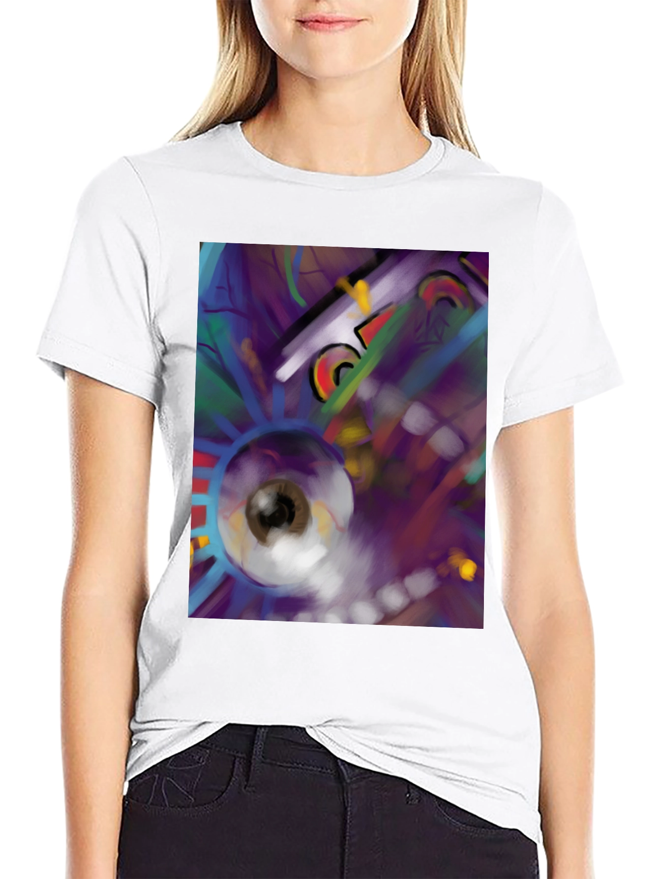 Abstract Eye T-Shirt - Black