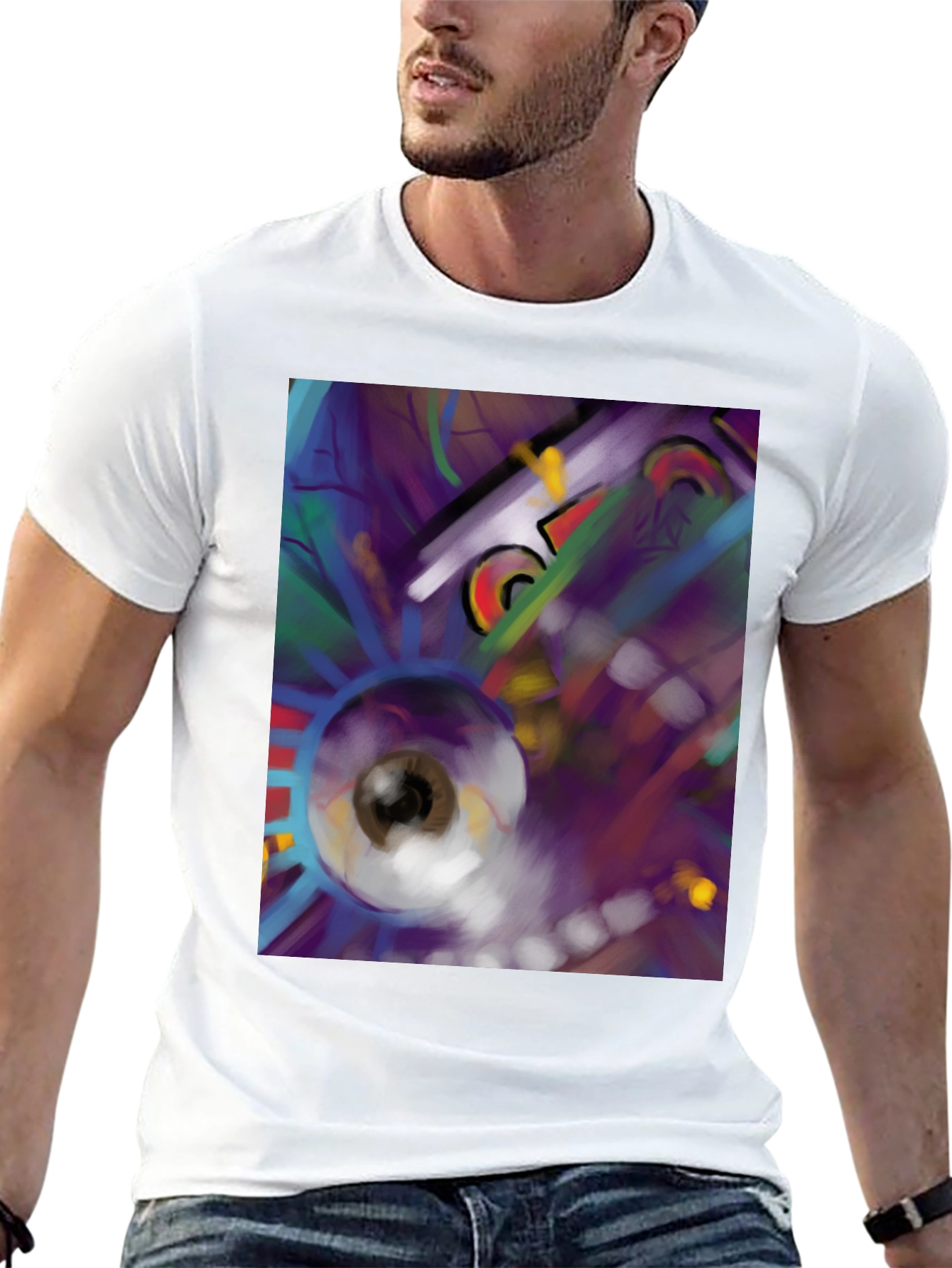 Abstract Eye T-Shirt - Black