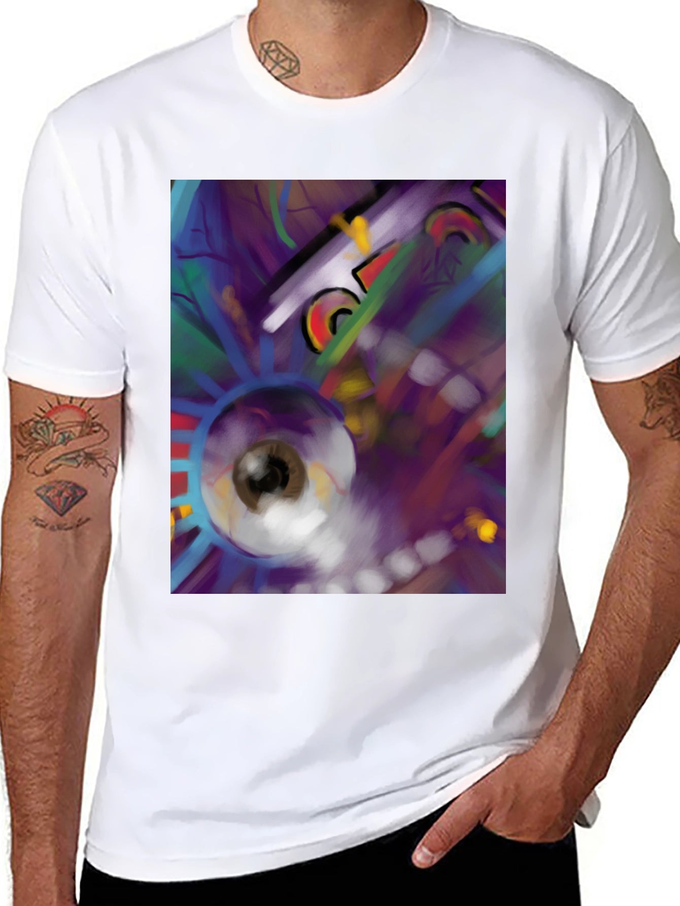 Abstract Eye T-Shirt - Black
