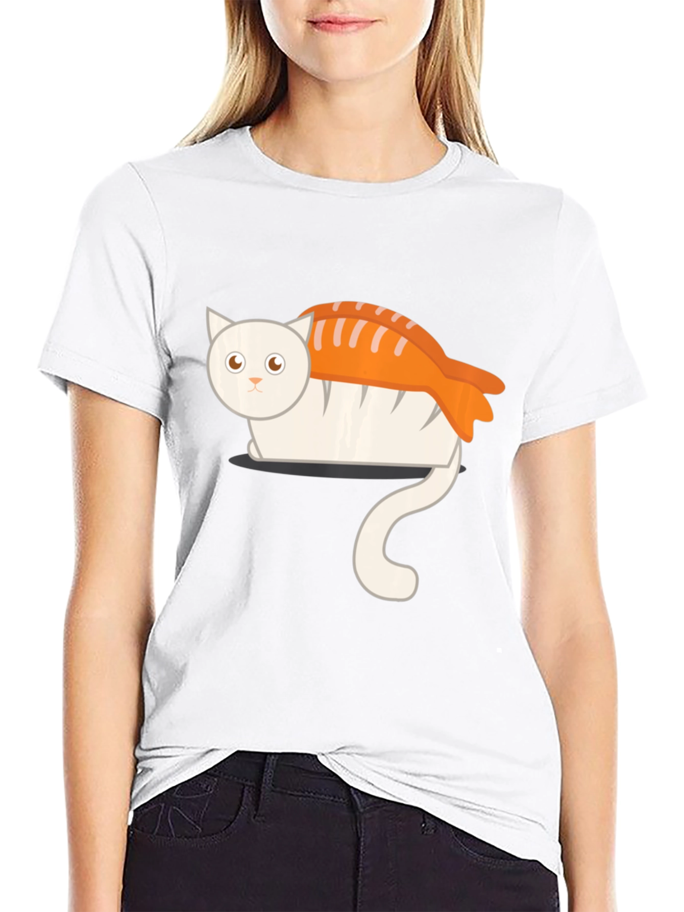 Sushi Cat Graphic T-Shirt - Unique Anime Style