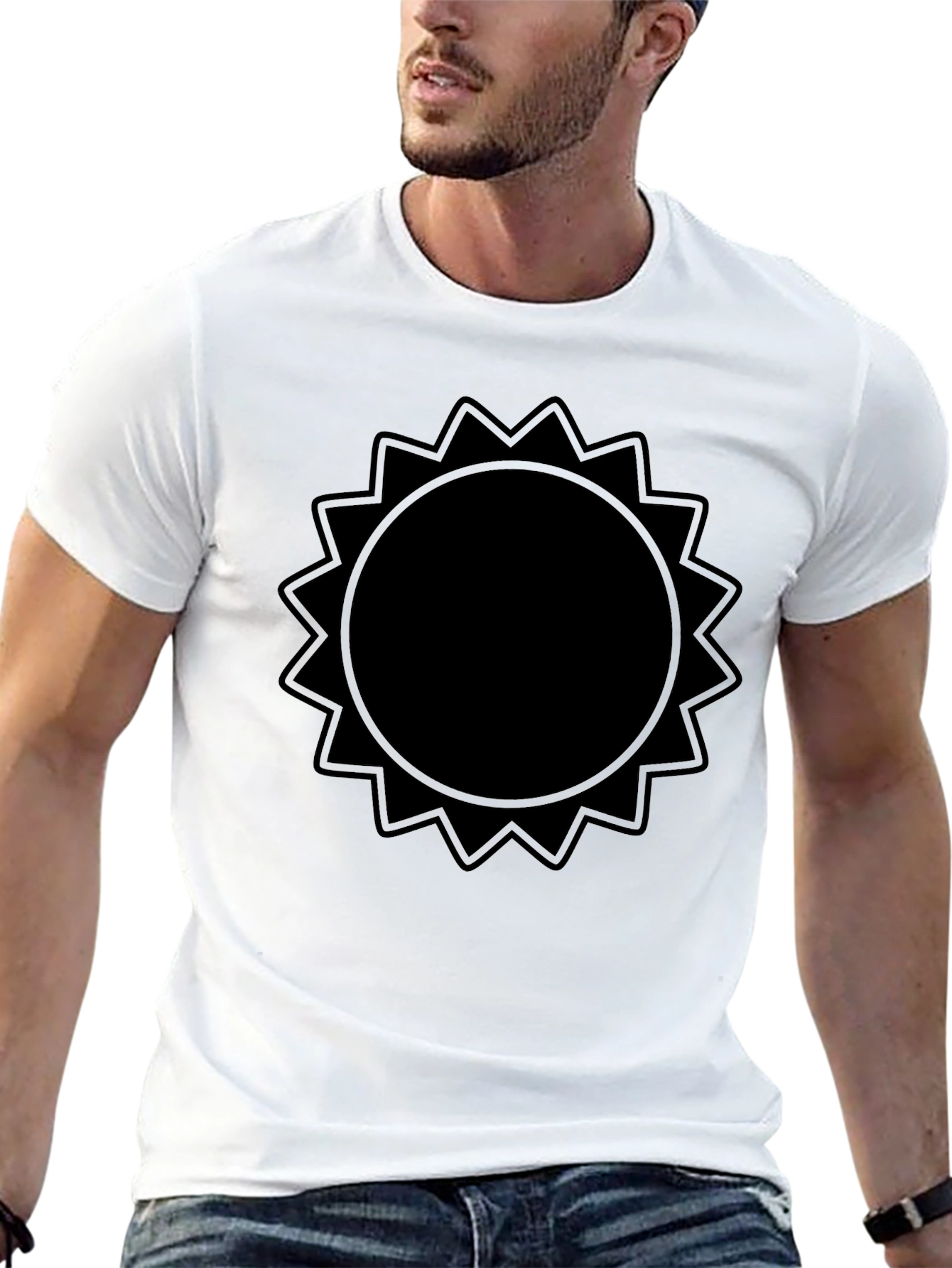 Black Sun Graphic Tee - Modern Casual Style