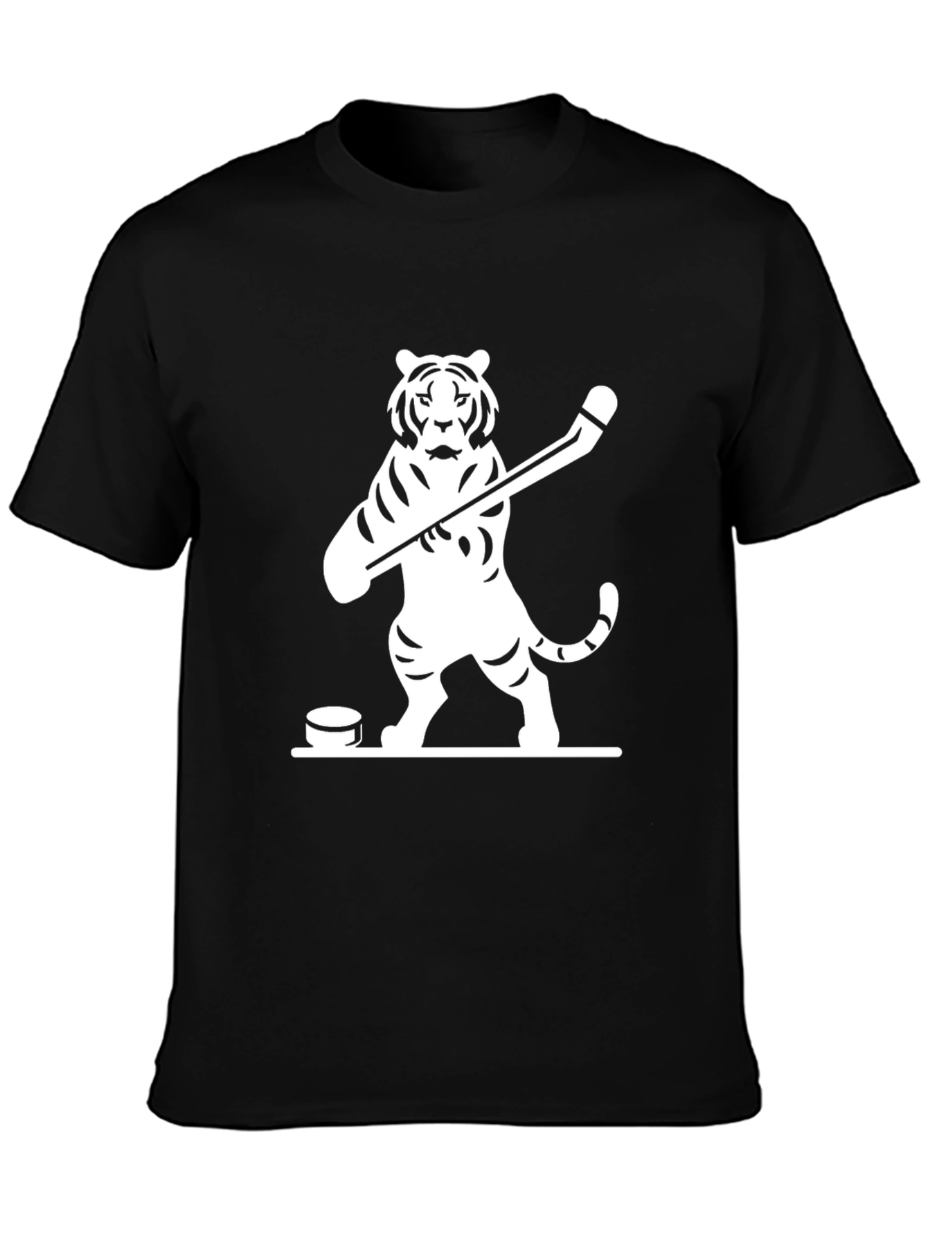 Hockey Tiger Graphic Tee - Black