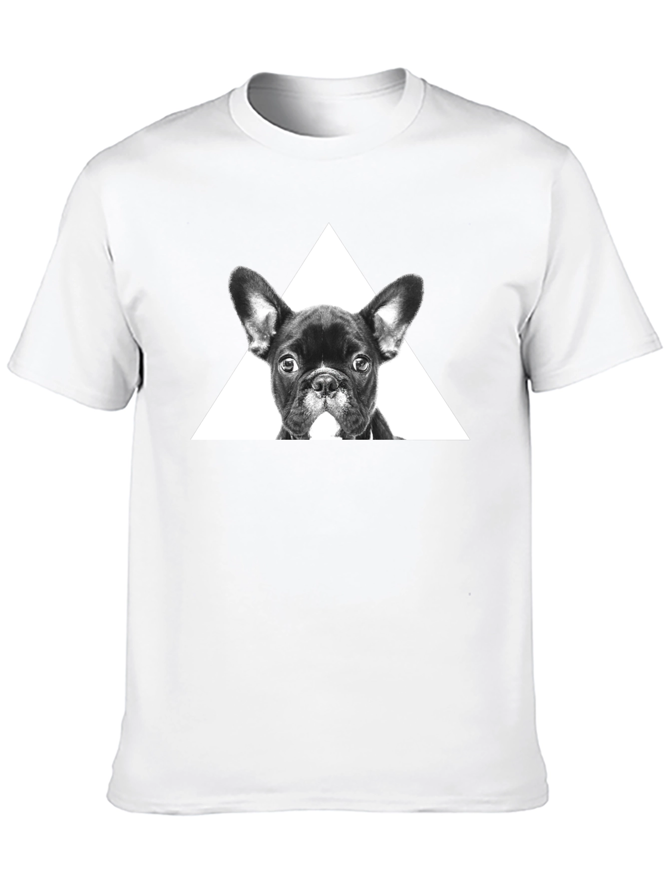 Dog Triangle Graphic Tee - Stylish Unisex Black T-Shirt