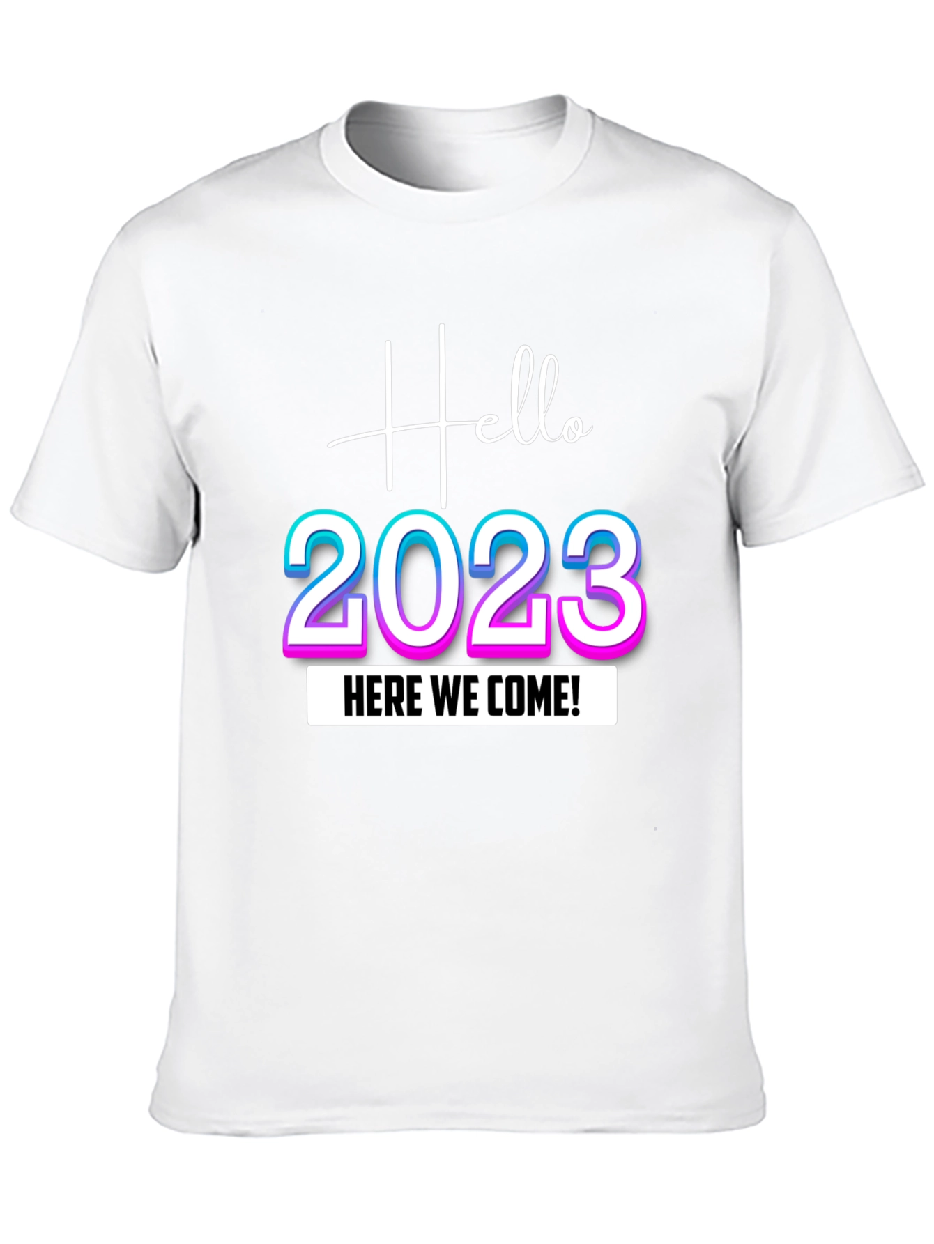 Hello 2023 Graphic Tee - New Year Celebration T-Shirt