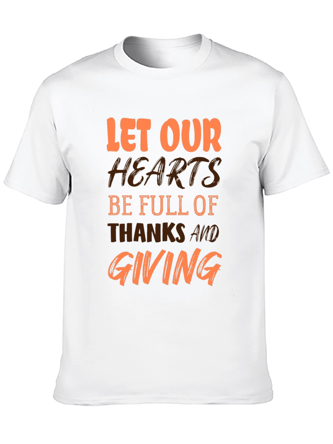 Thanksgiving Graphic T-Shirt - Let Our Hearts Be Full