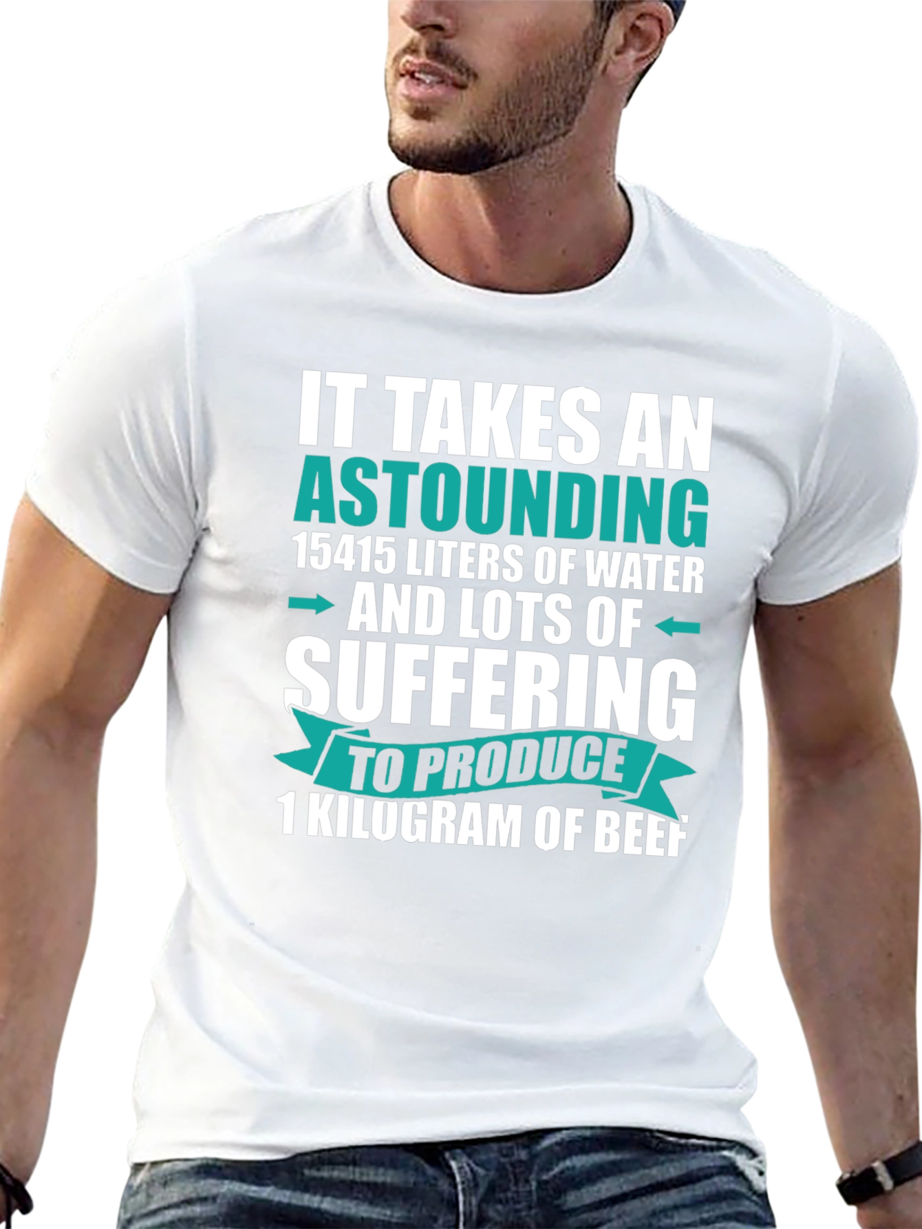 Astounding Beef Fact T-Shirt - Black Cotton Tee