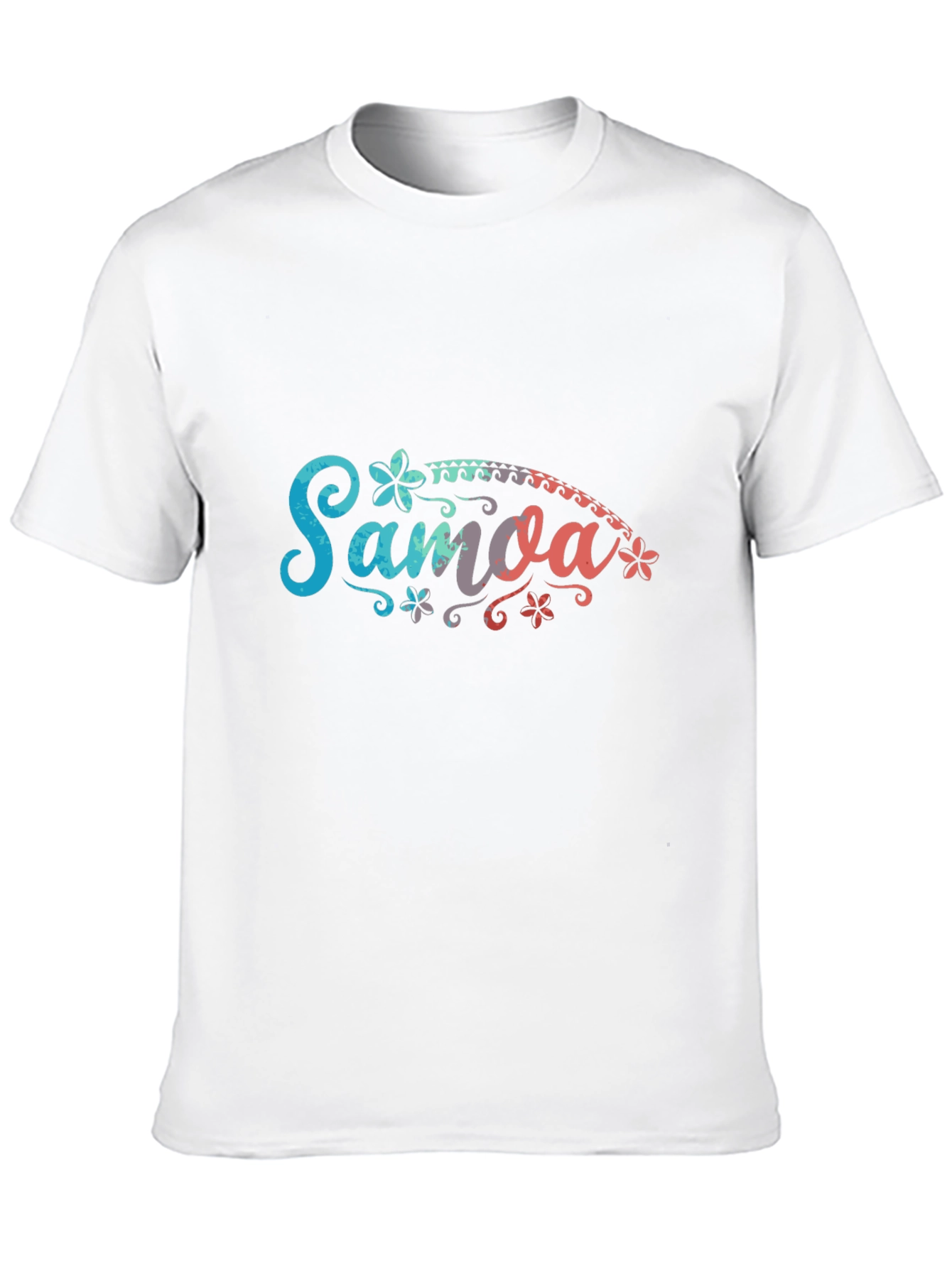 Samoa Floral Graphic Black T-Shirt