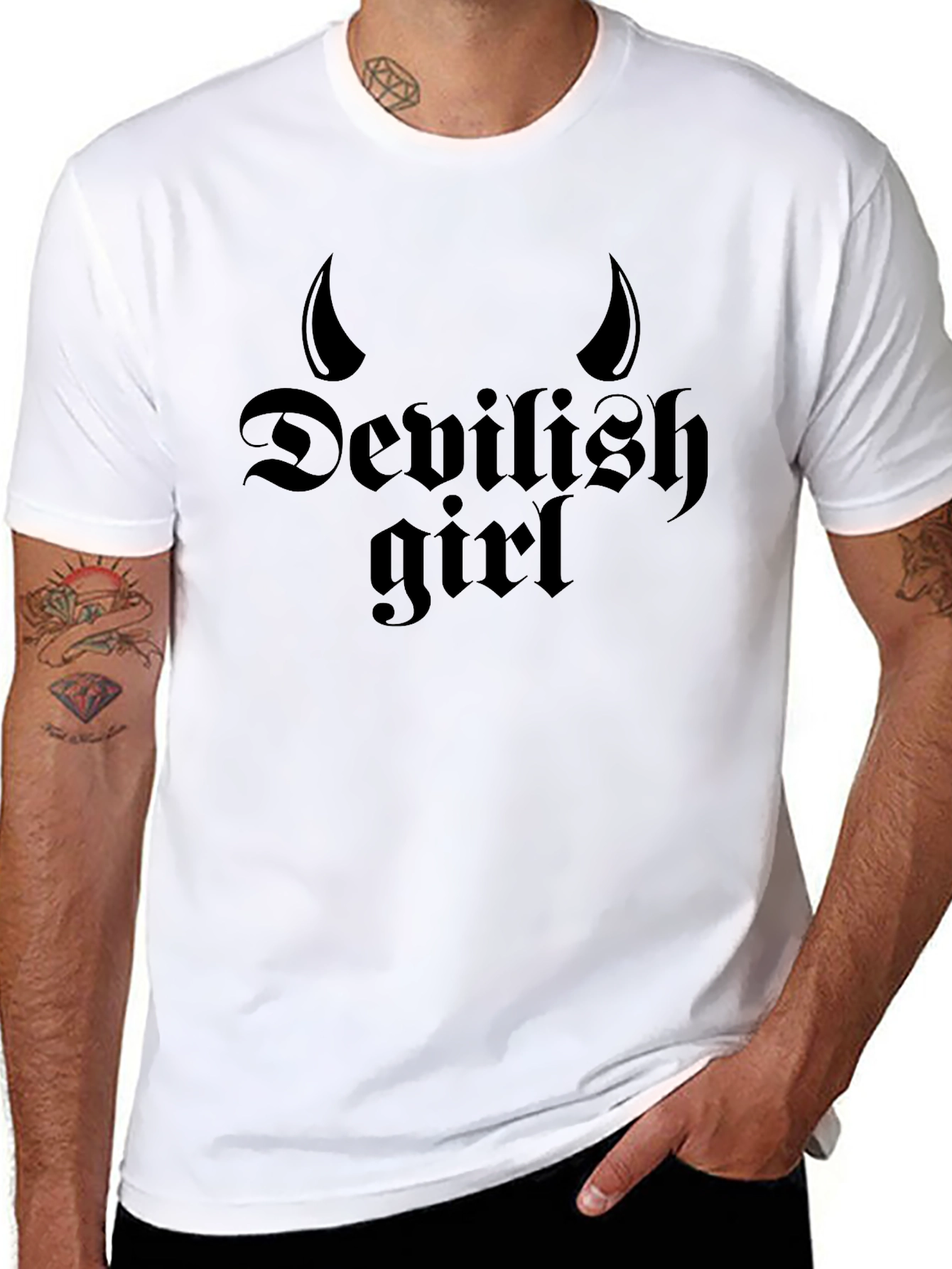Devilish Girl Black T-Shirt