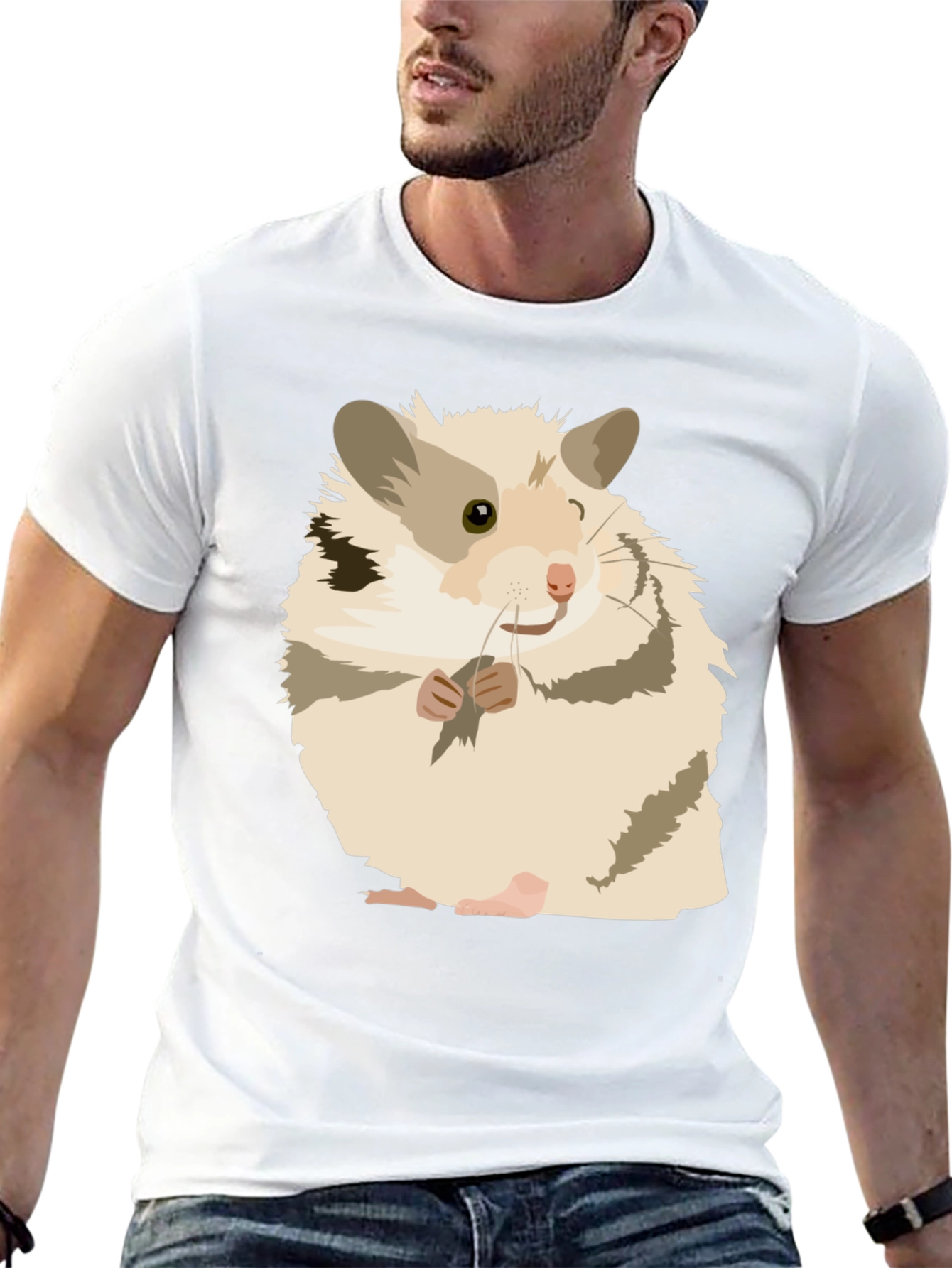 Hamster Graphic Tee - Adorable Black T-Shirt