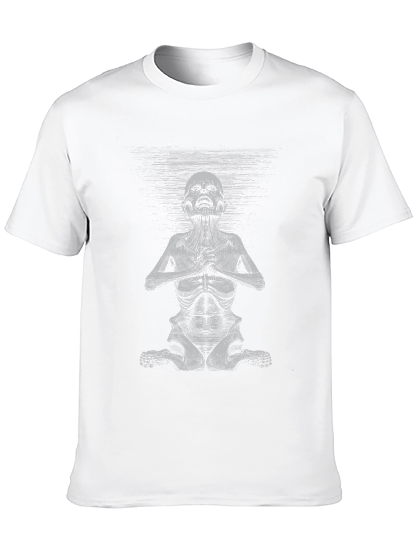 Meditating Skeleton Graphic Tee - Unisex Black T-Shirt