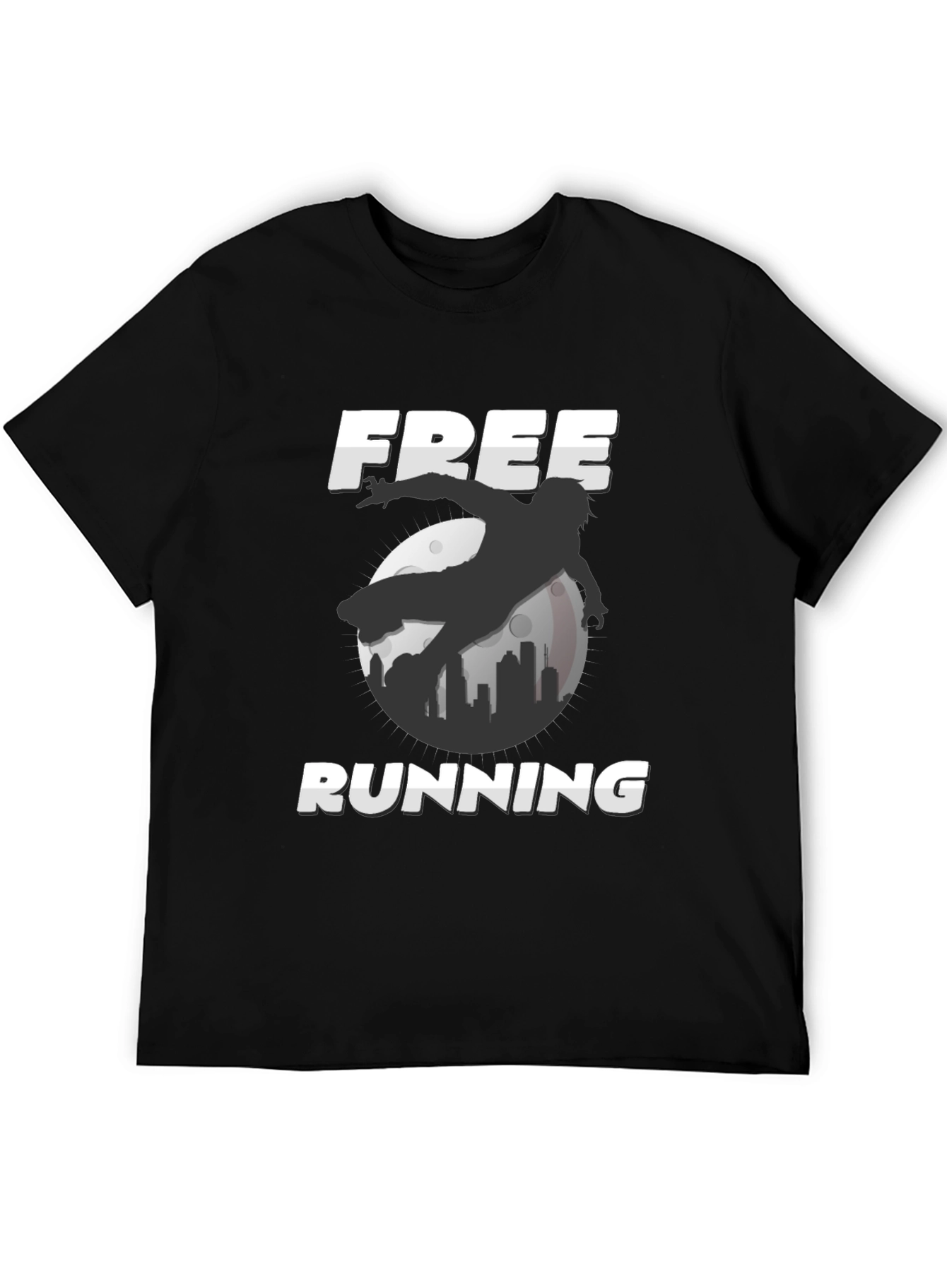 Free Running Graphic Tee - Black Urban Style Shirt