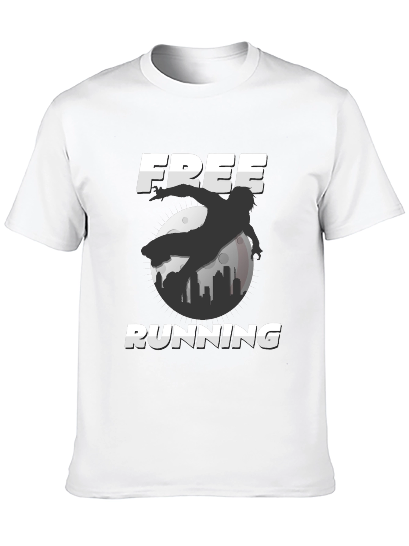 Free Running Graphic Tee - Black Urban Style Shirt